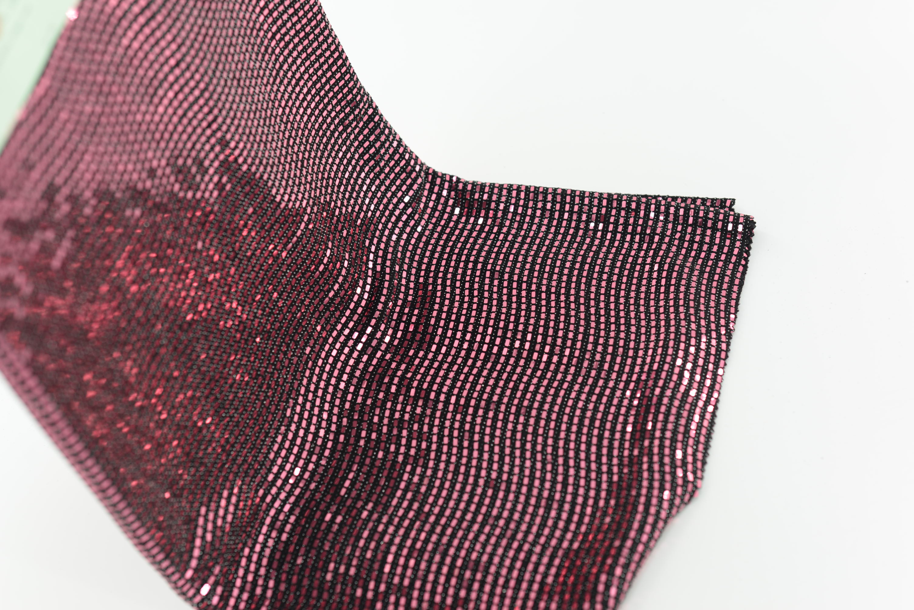 LX-F-11128 KNIT JACQUARD SMALL CHECK SEQUINS