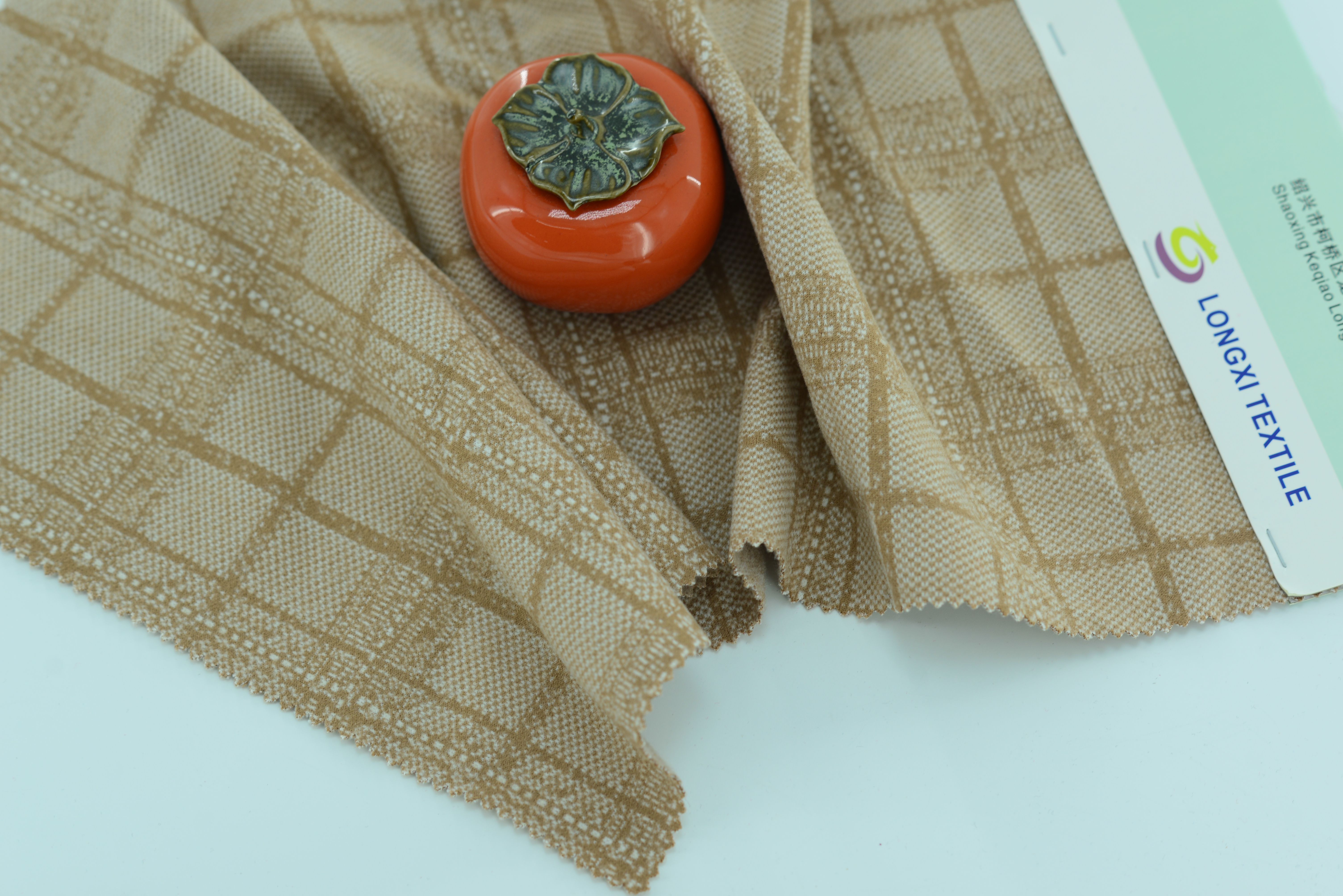 LX-P-18074 POLY CHECK JACQUARD KNIT BRUSH