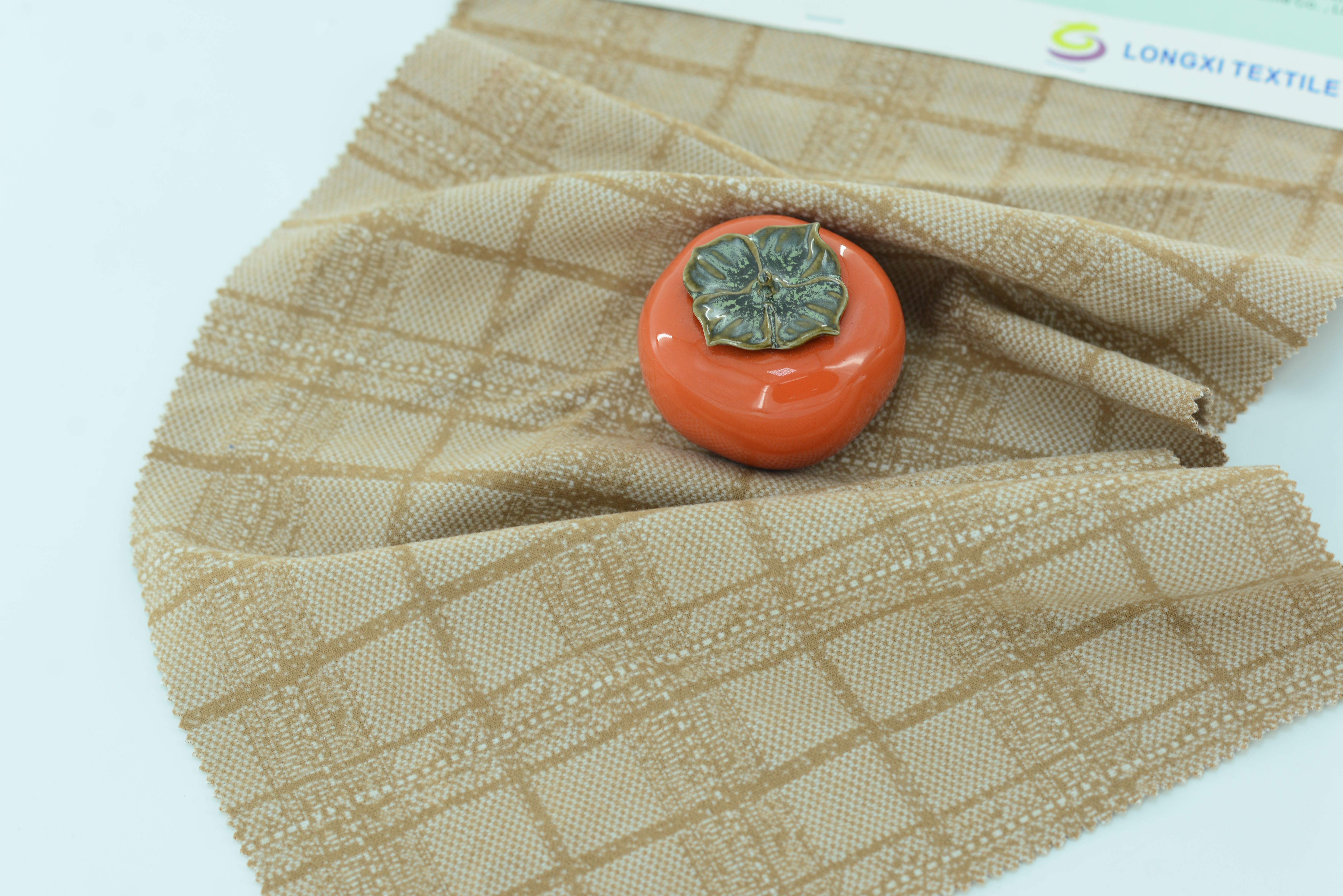 LX-P-18074 POLY CHECK JACQUARD KNIT BRUSH