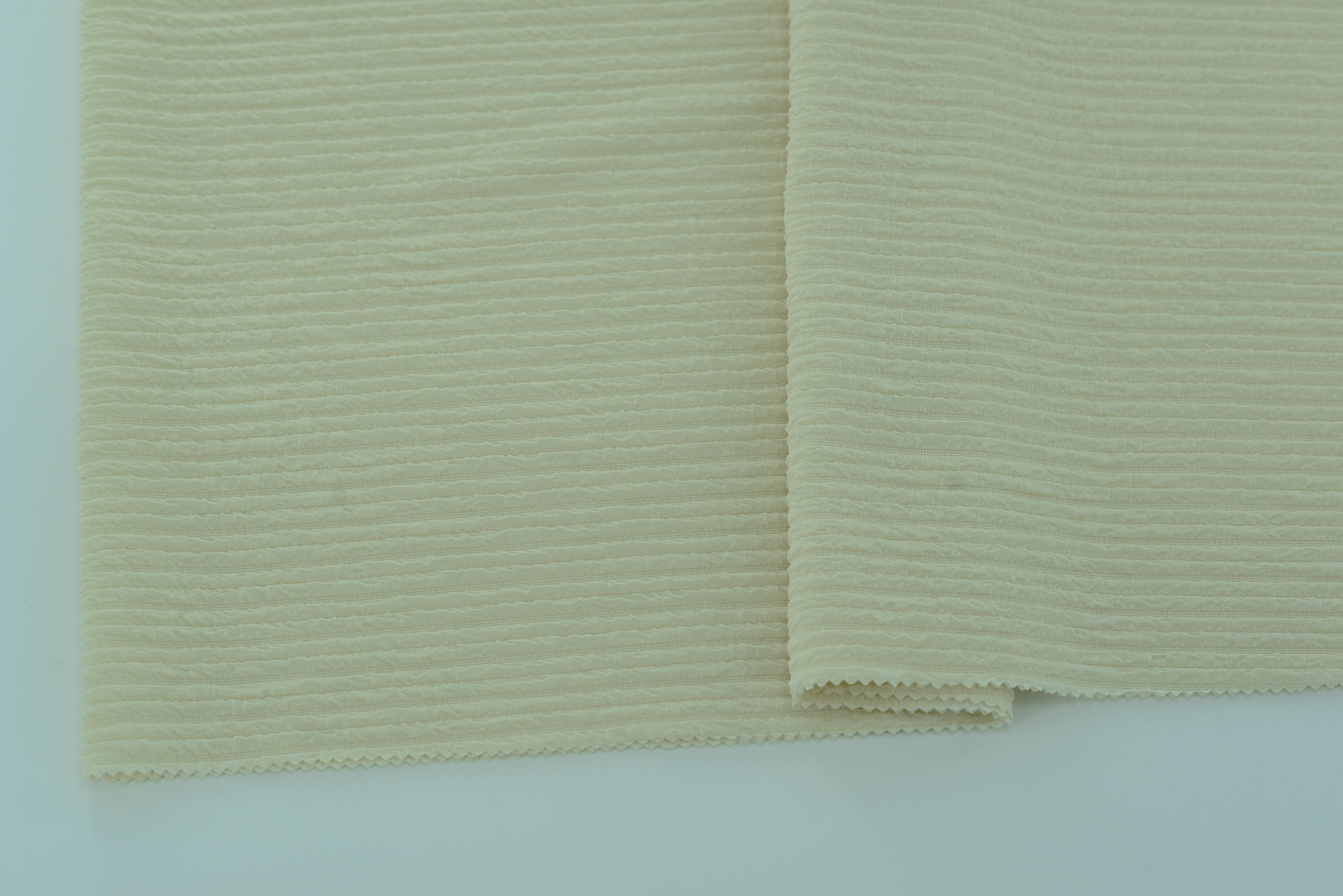 LX-P-16110 KNIT STRIPS BUBBLE JACQUARD