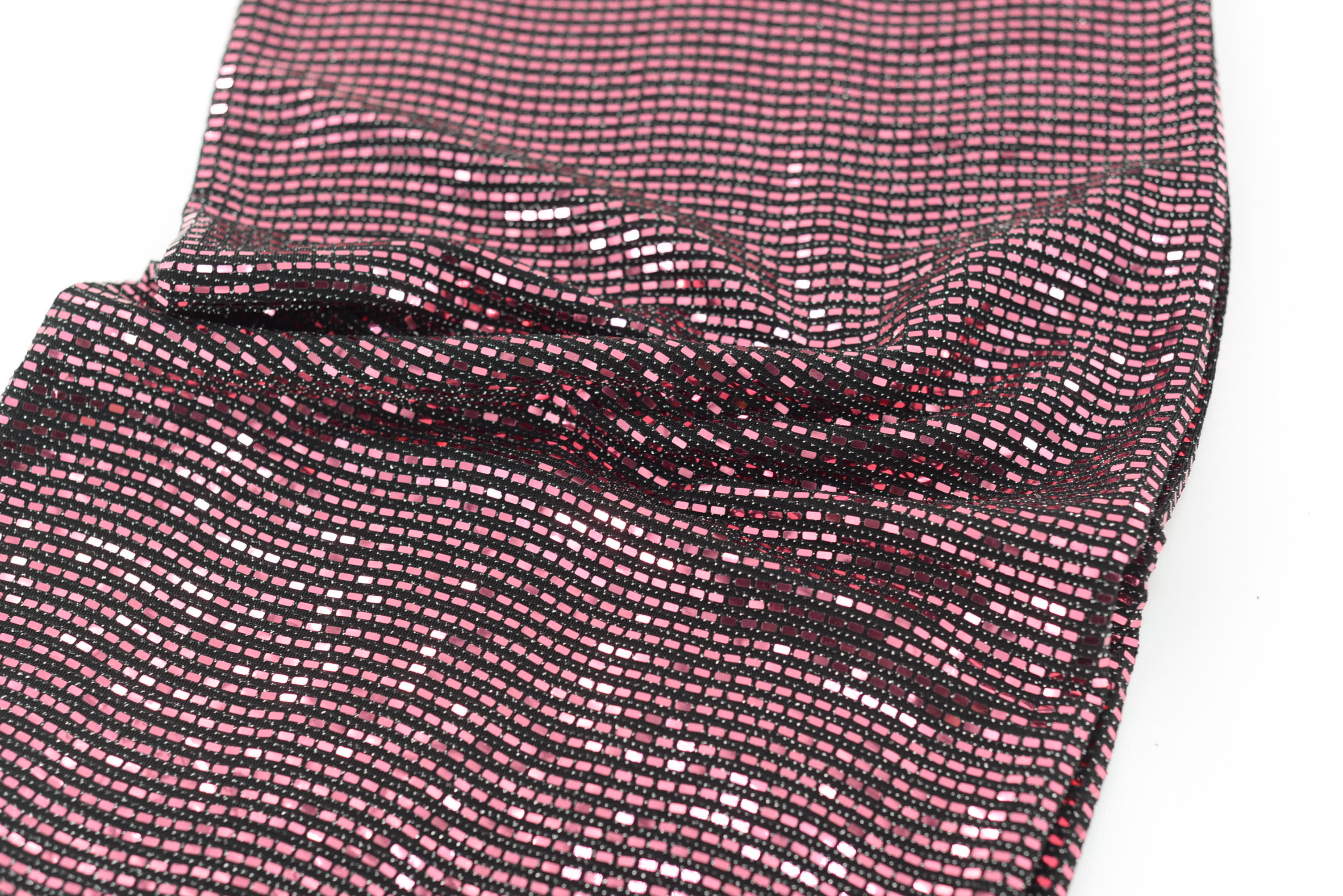 LX-F-11128 KNIT JACQUARD SMALL CHECK SEQUINS