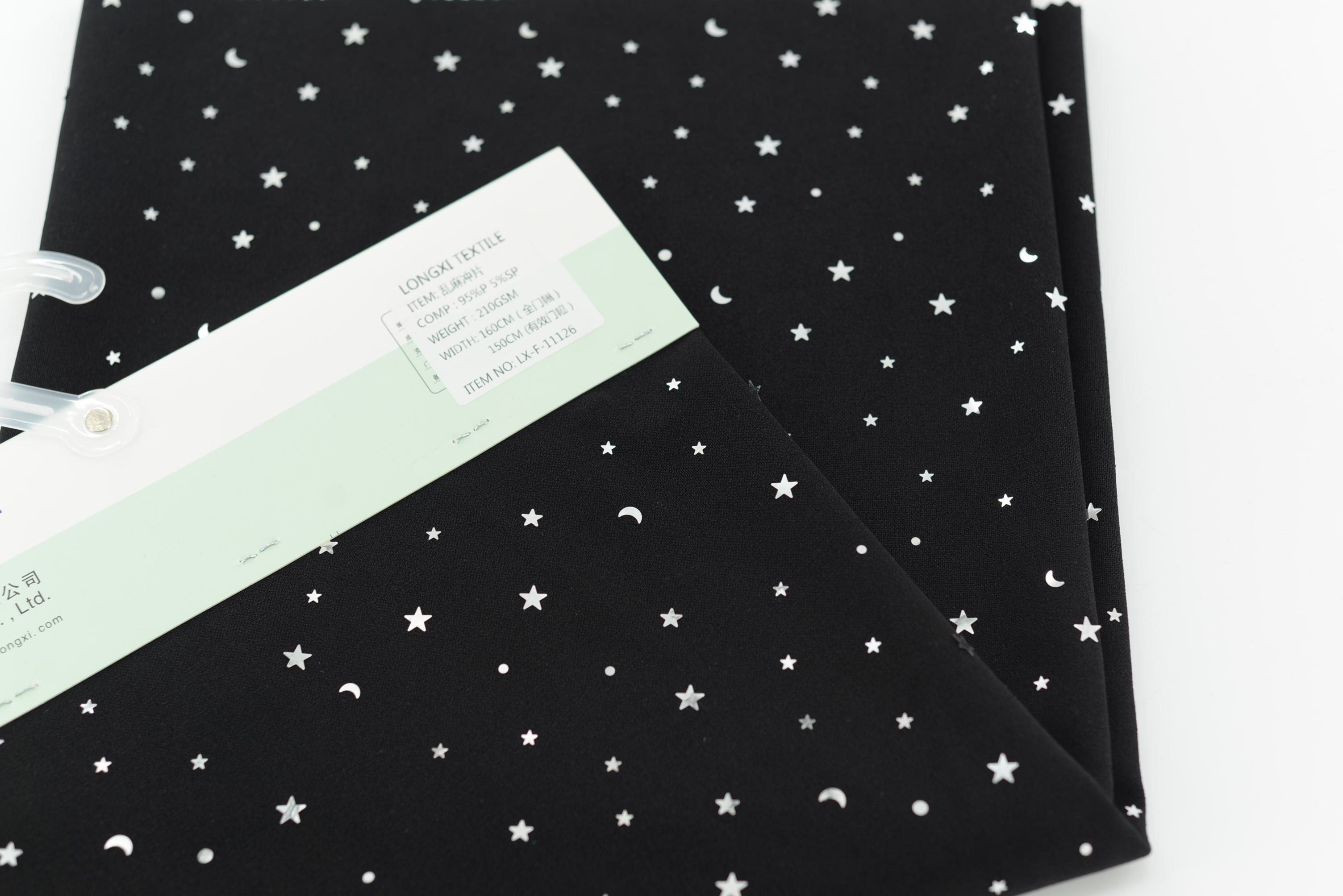 LX-P-11126 SCUBA CREPE STAR SHINE SEQUINS