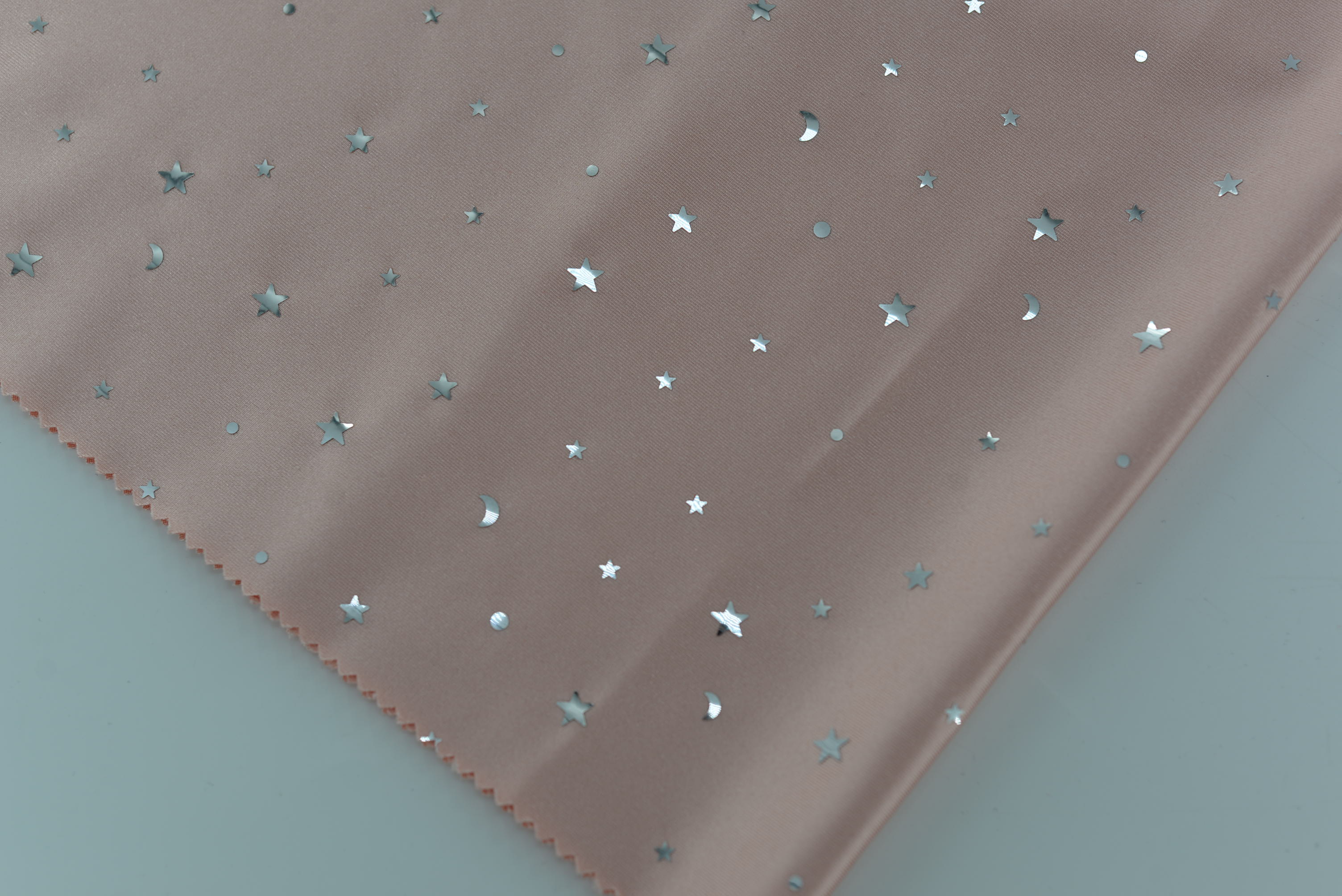 LX-F-11127 KNIT SATIN STAR SHINE SEQUINS