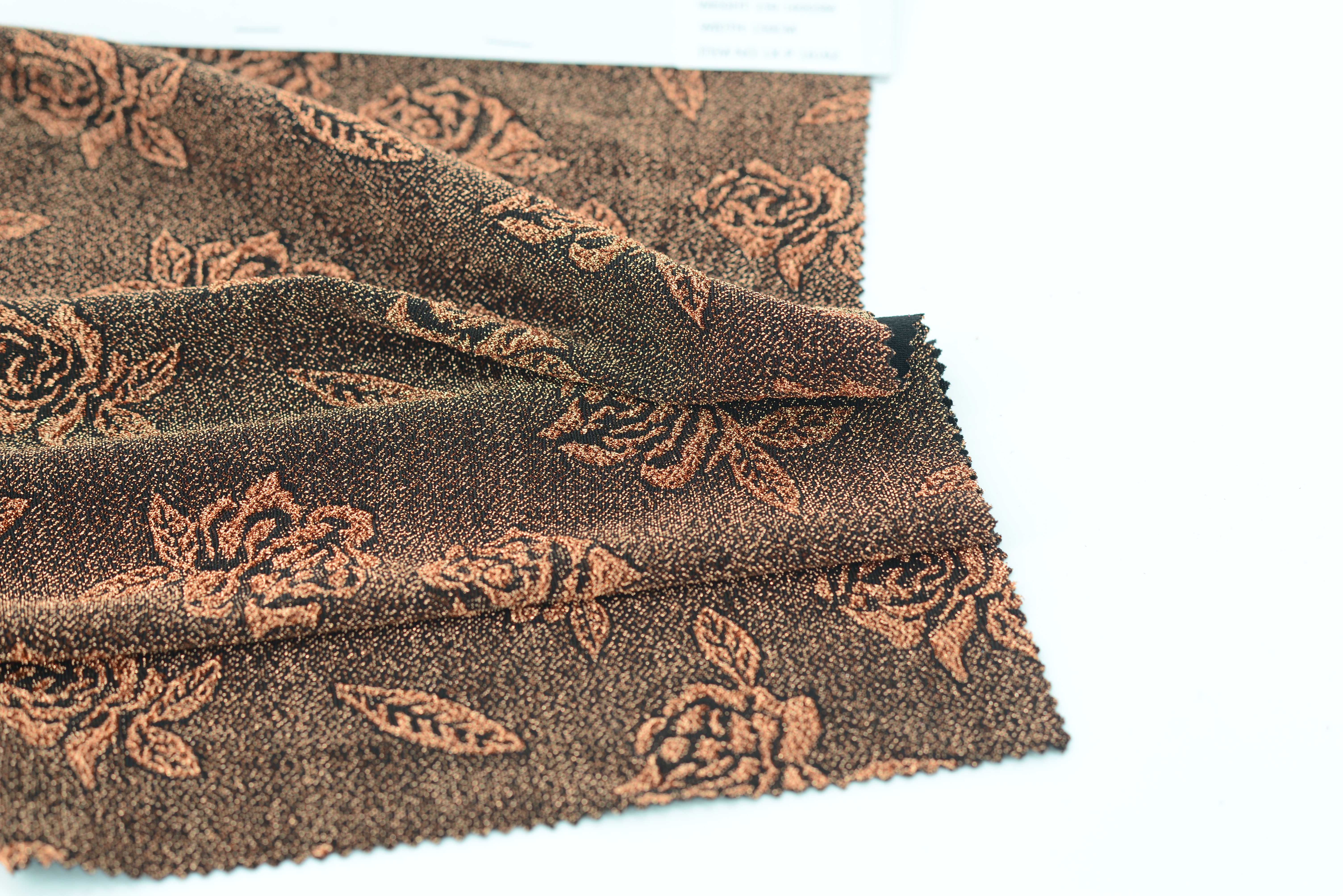 LX-P-16162 LUREX FLOWER KNIT JACQUARD