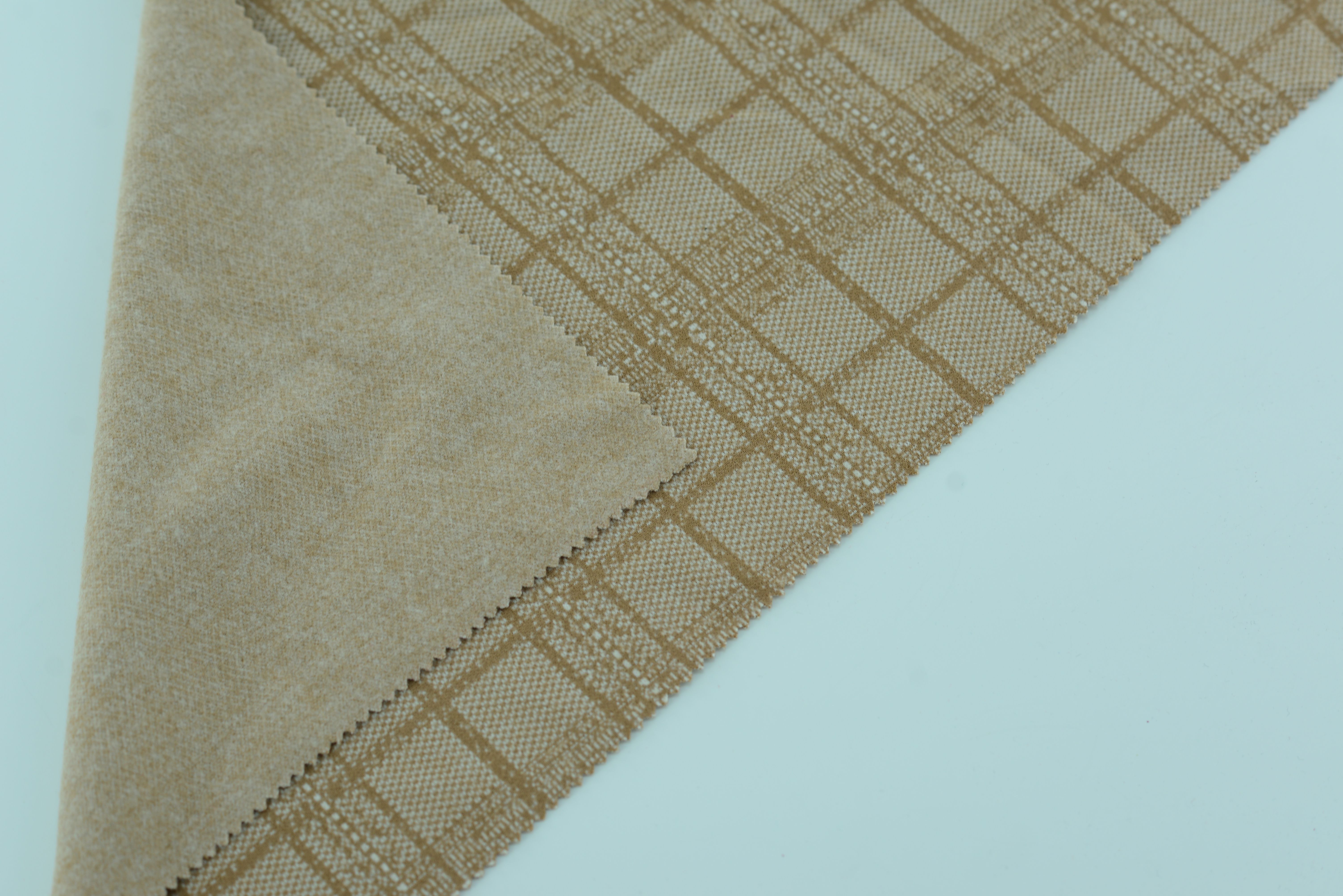 LX-P-18074 POLY CHECK JACQUARD KNIT BRUSH