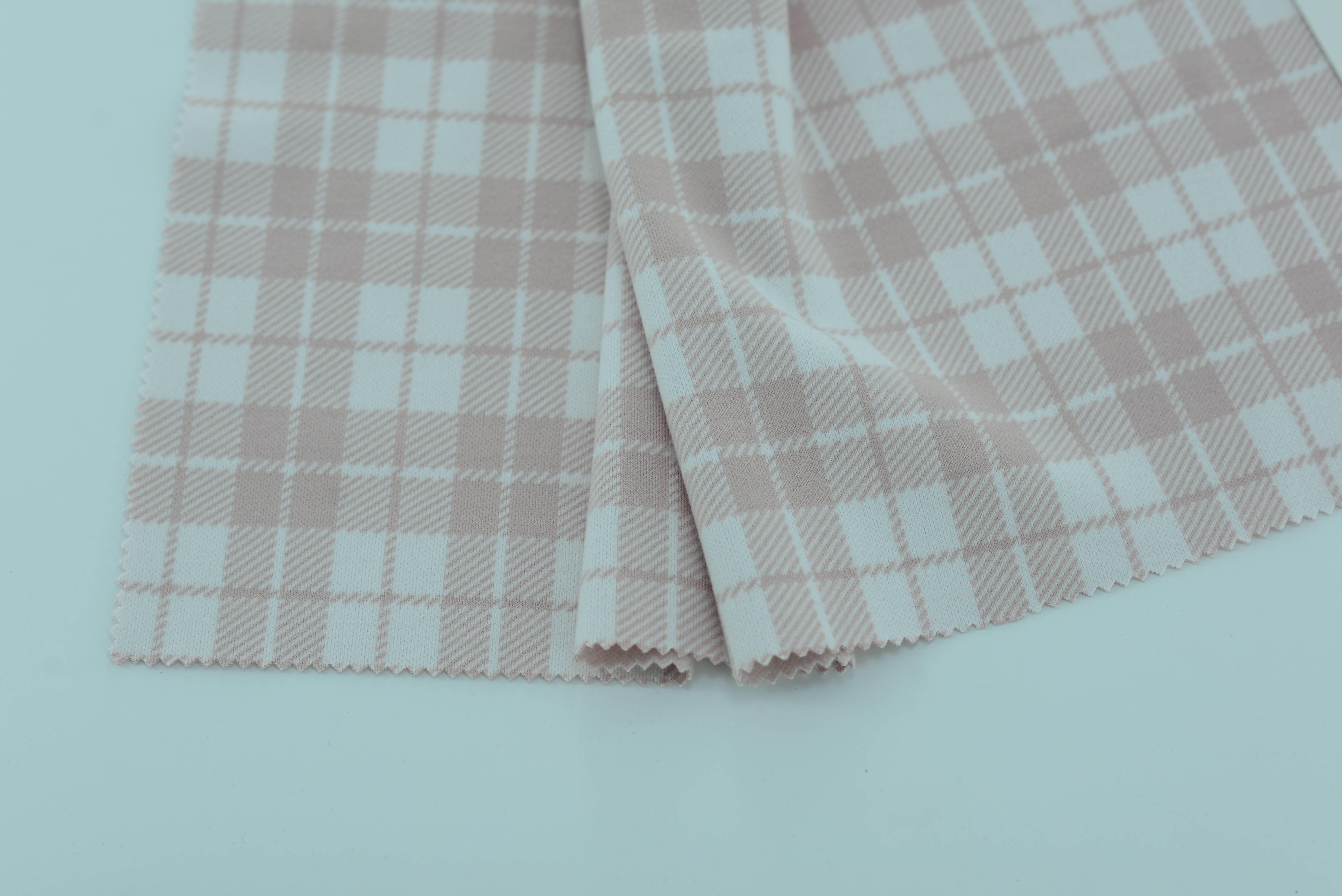 LX-P-18066 POLY BIG CHECK JACQUARD KNIT BRUSH