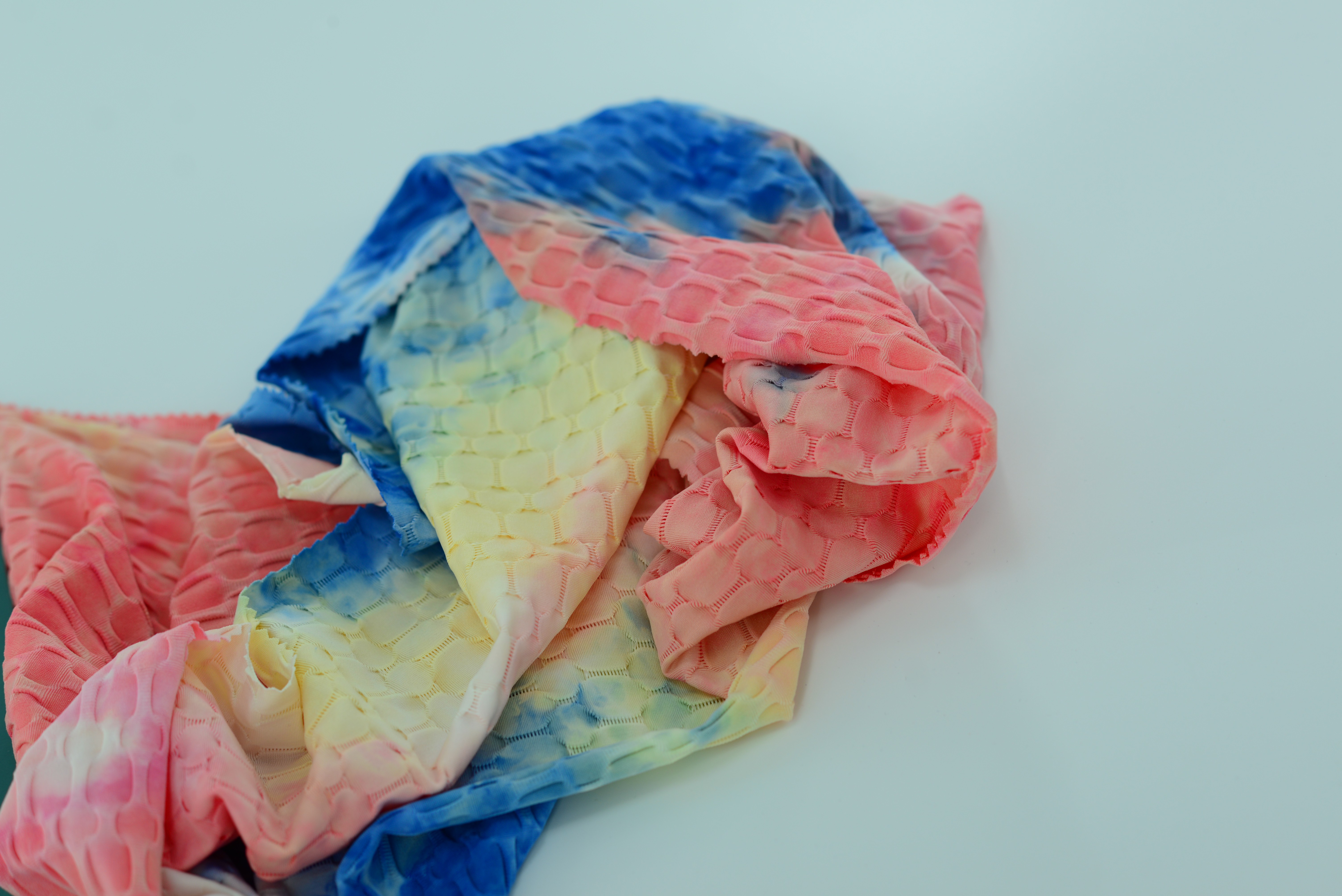 LX-P-16043 DTY SINGLE KNIT JACQUARD TIE DYE