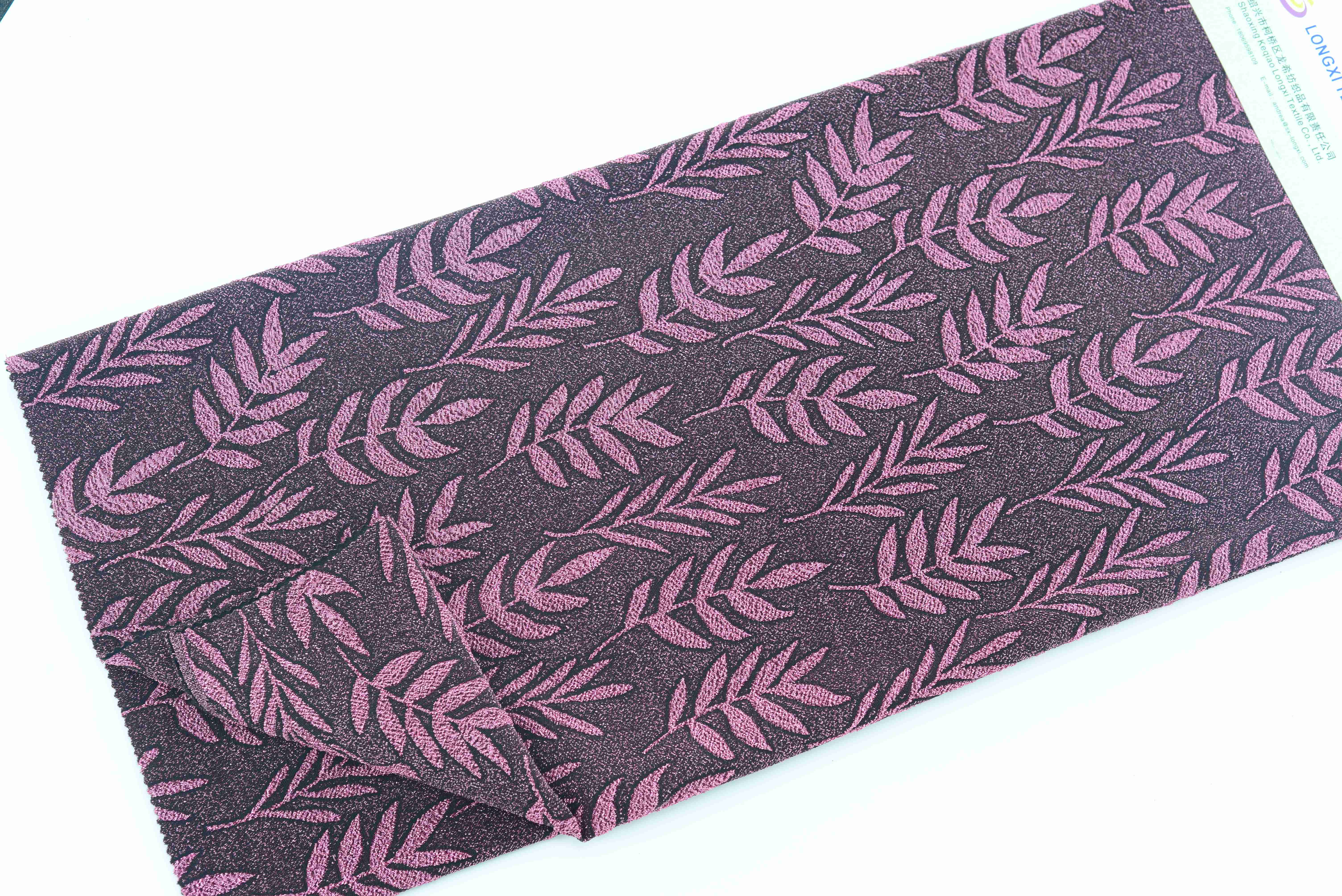 LX-P-16152 LUREX LEAF KNIT JACQUARD