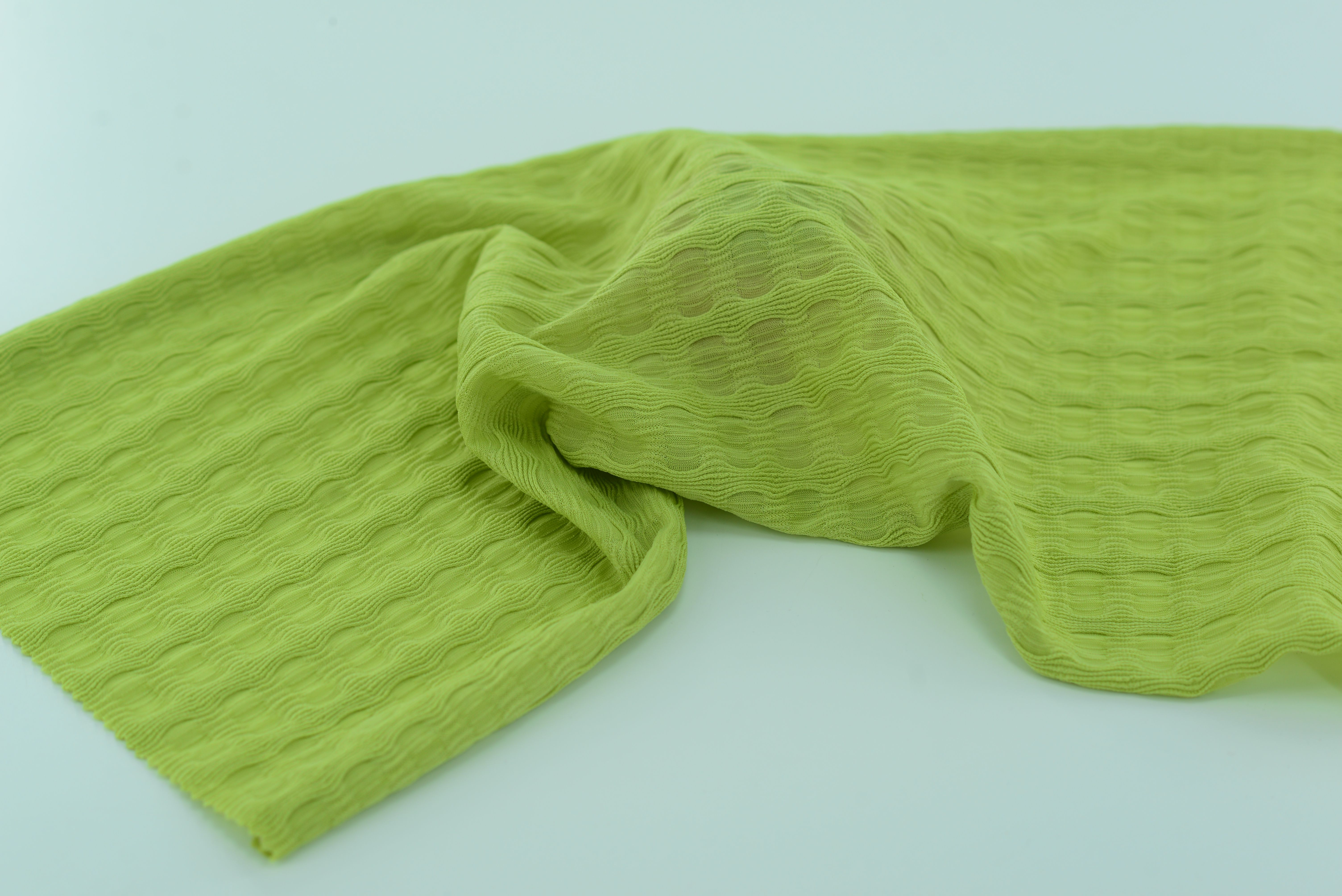 LX-P-16084 KNIT CHECK SINGLE BUBBLE JACQUARD