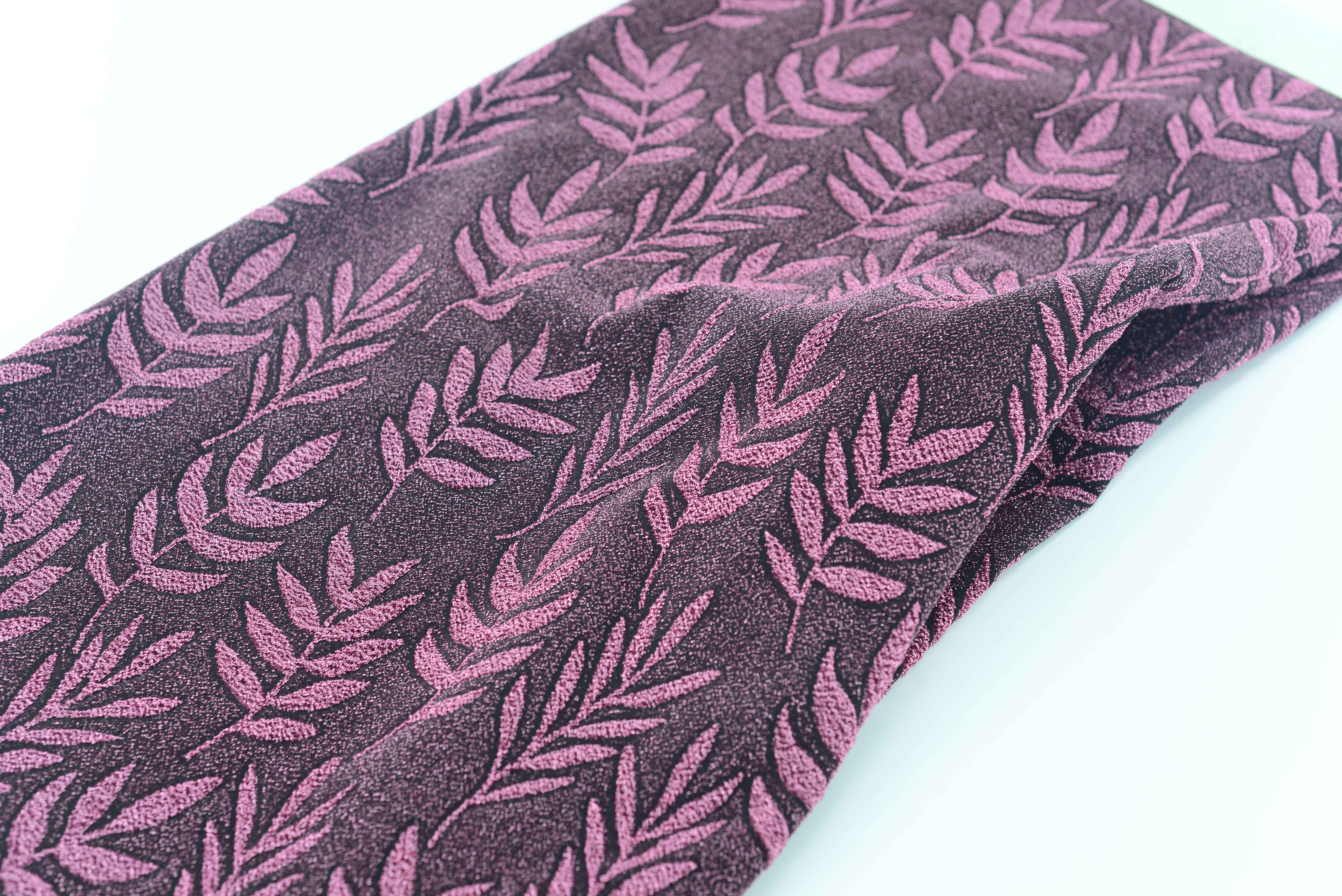 LX-P-16152 LUREX LEAF KNIT JACQUARD