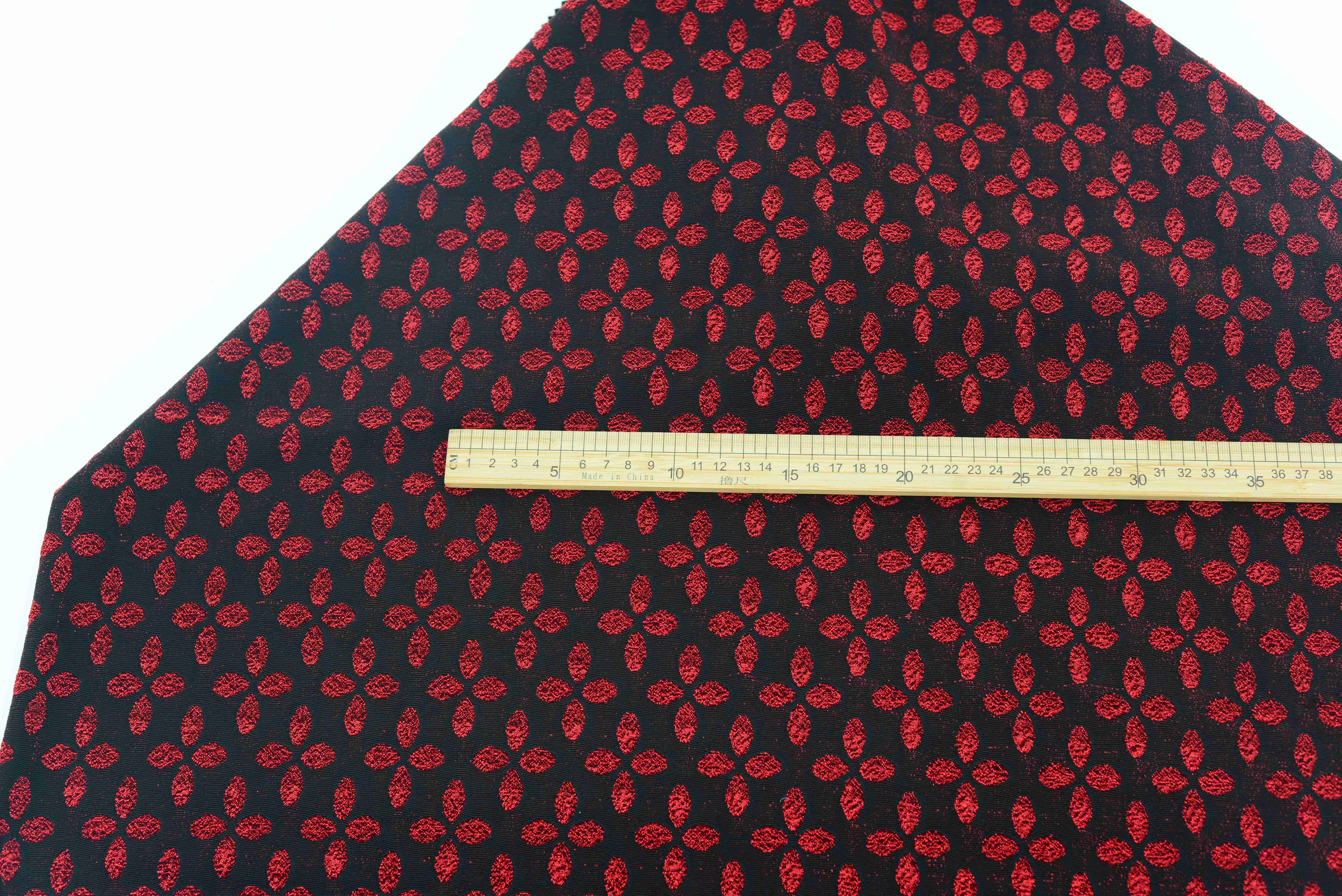 LX-P-16160 LUREX FOUR LEAF CLOVER NYLON KNIT JACQUARD