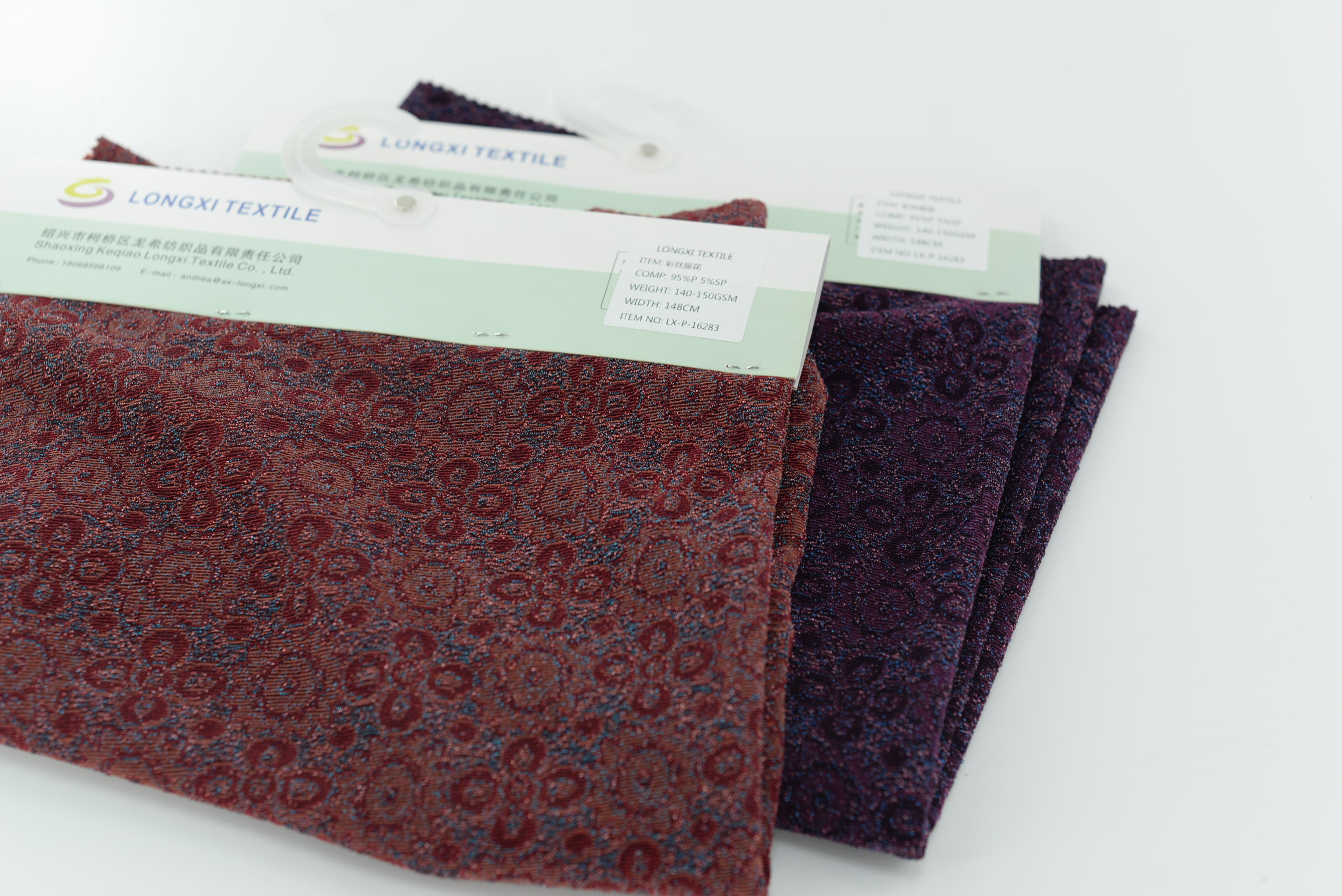 LX-P-16283 LUREX YARN DYE KNIT JACQUARD