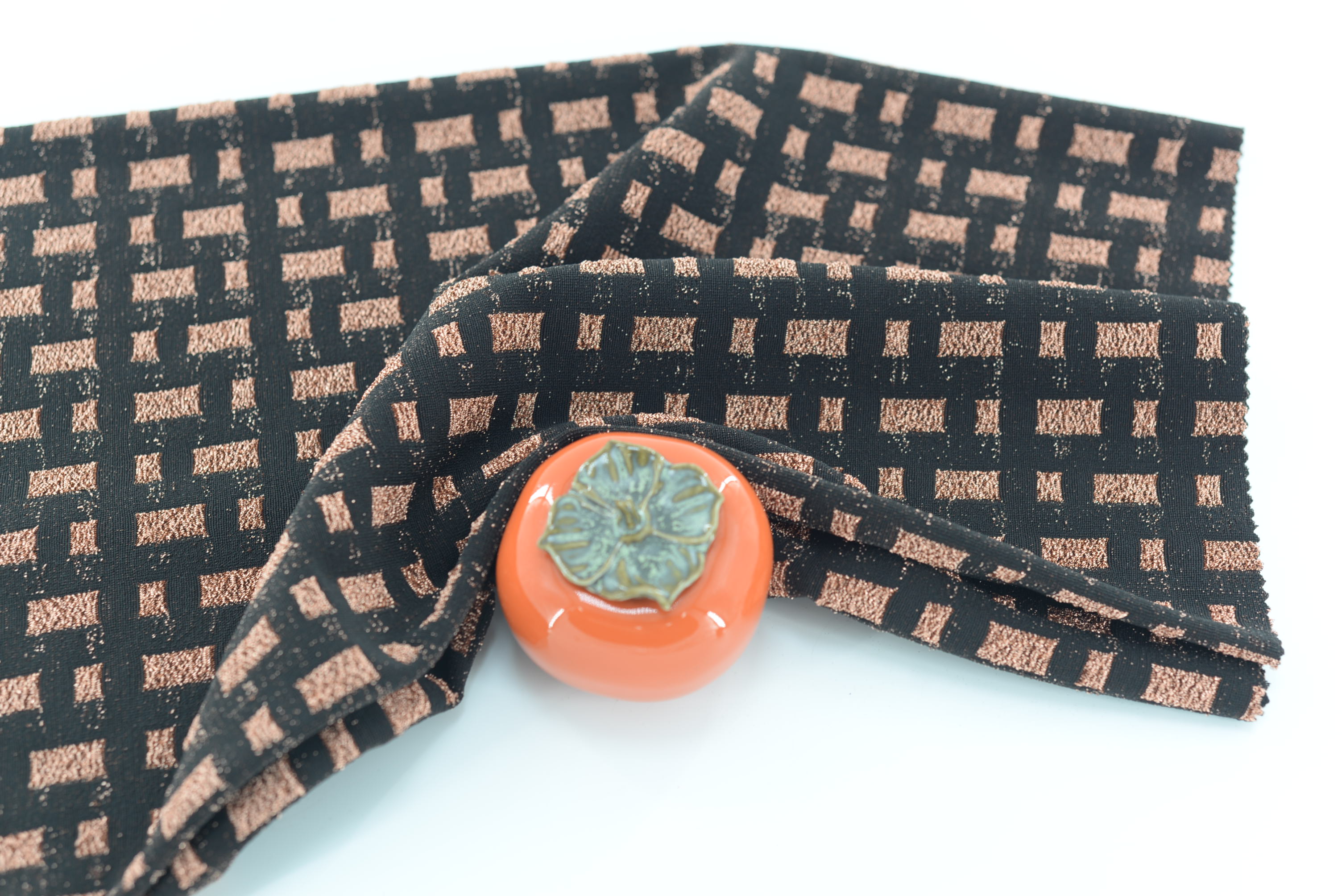 LX-P-16316 LUREX CHECK KNIT JACQUARD