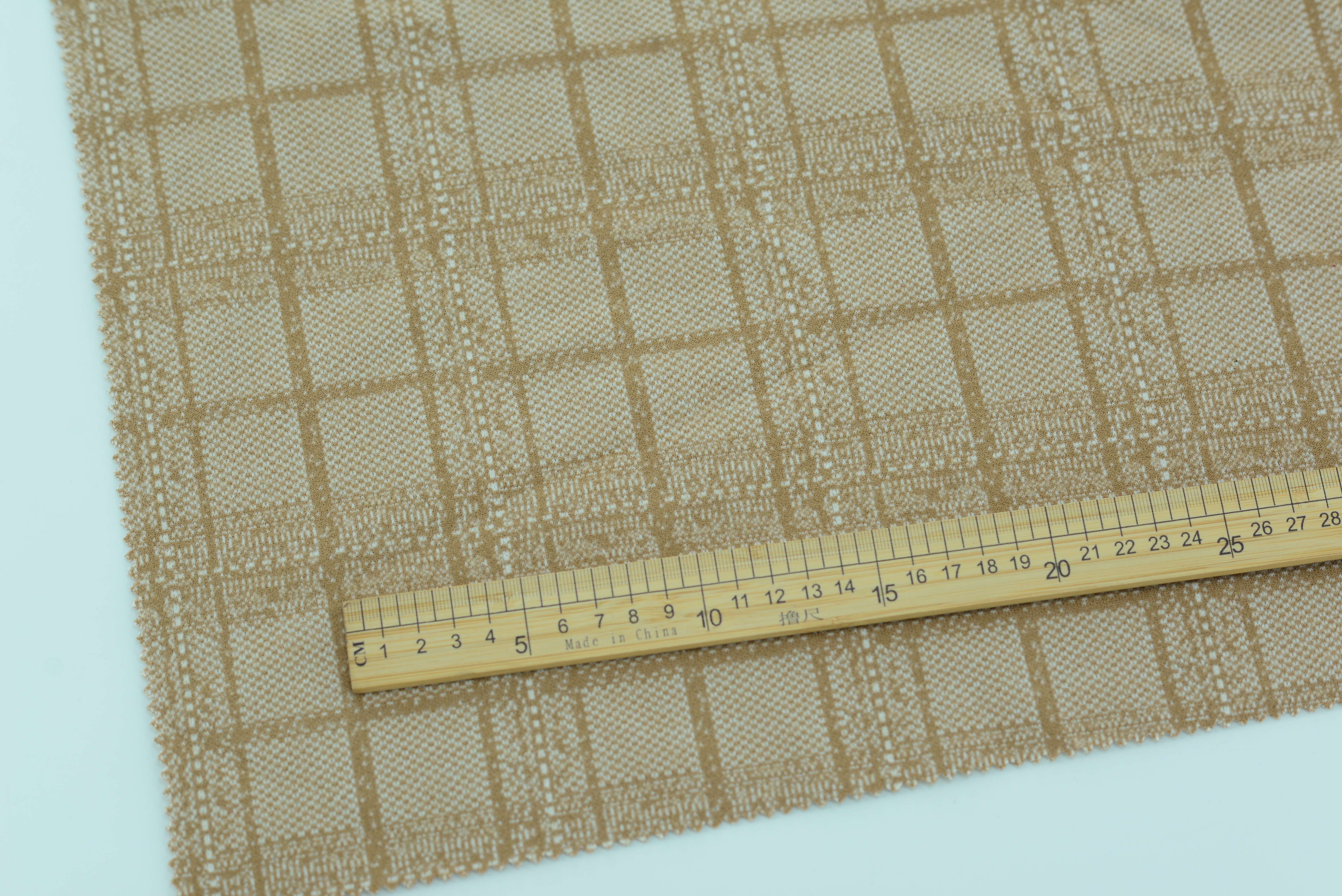 LX-P-18074 POLY CHECK JACQUARD KNIT BRUSH
