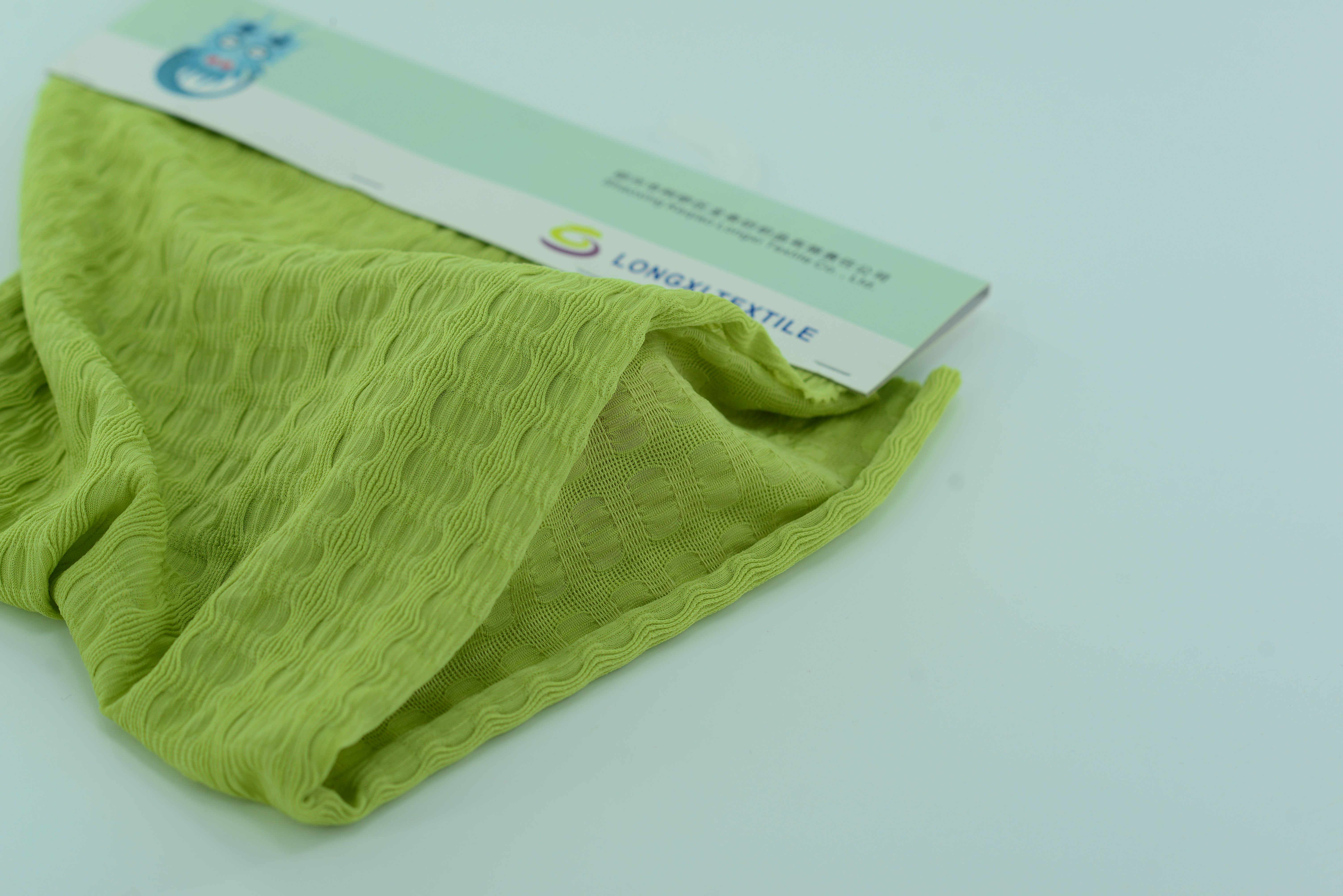 LX-P-16084 KNIT CHECK SINGLE BUBBLE JACQUARD