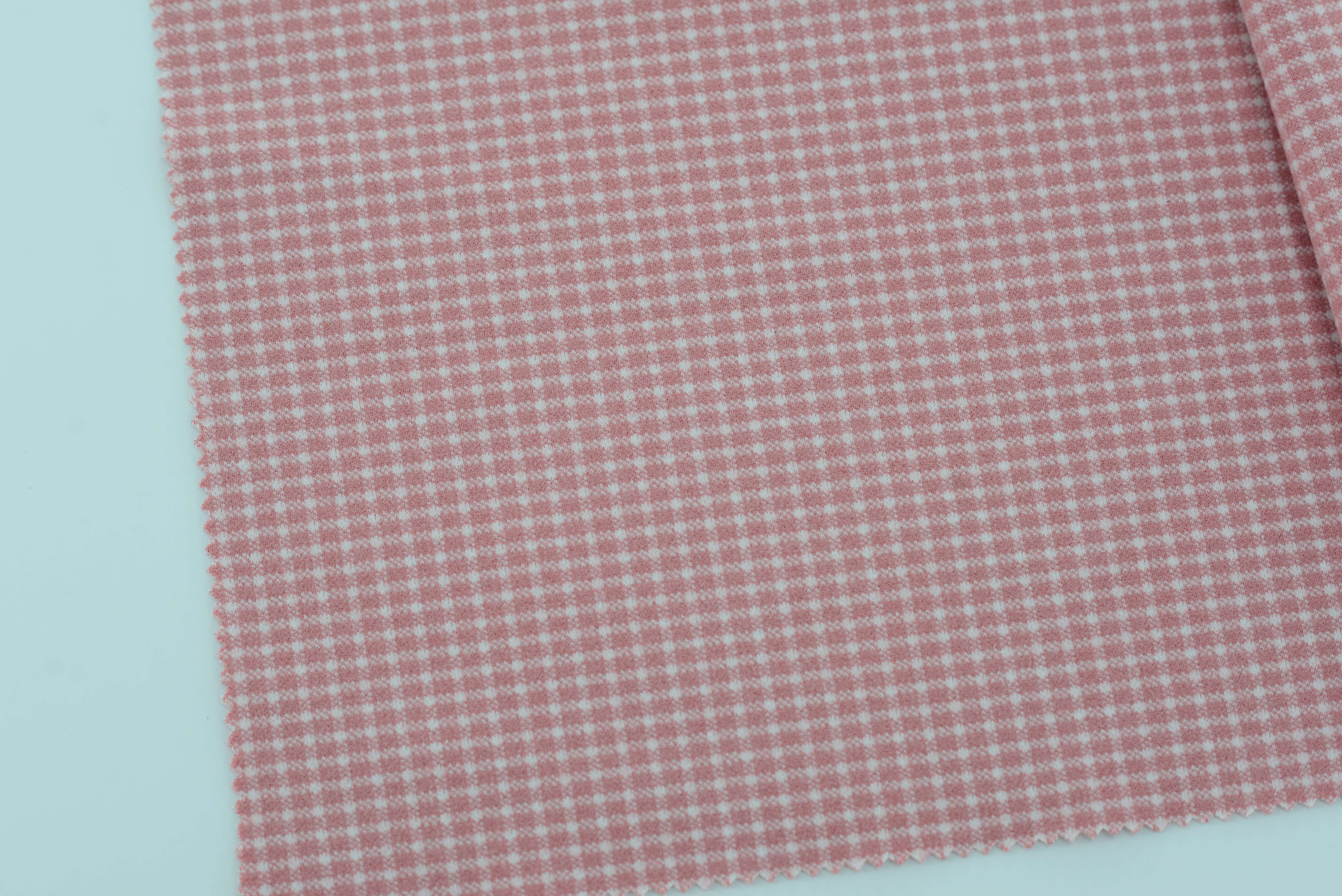 LX-P-18076 POLY CHECK JACQUARD KNIT BRUSH