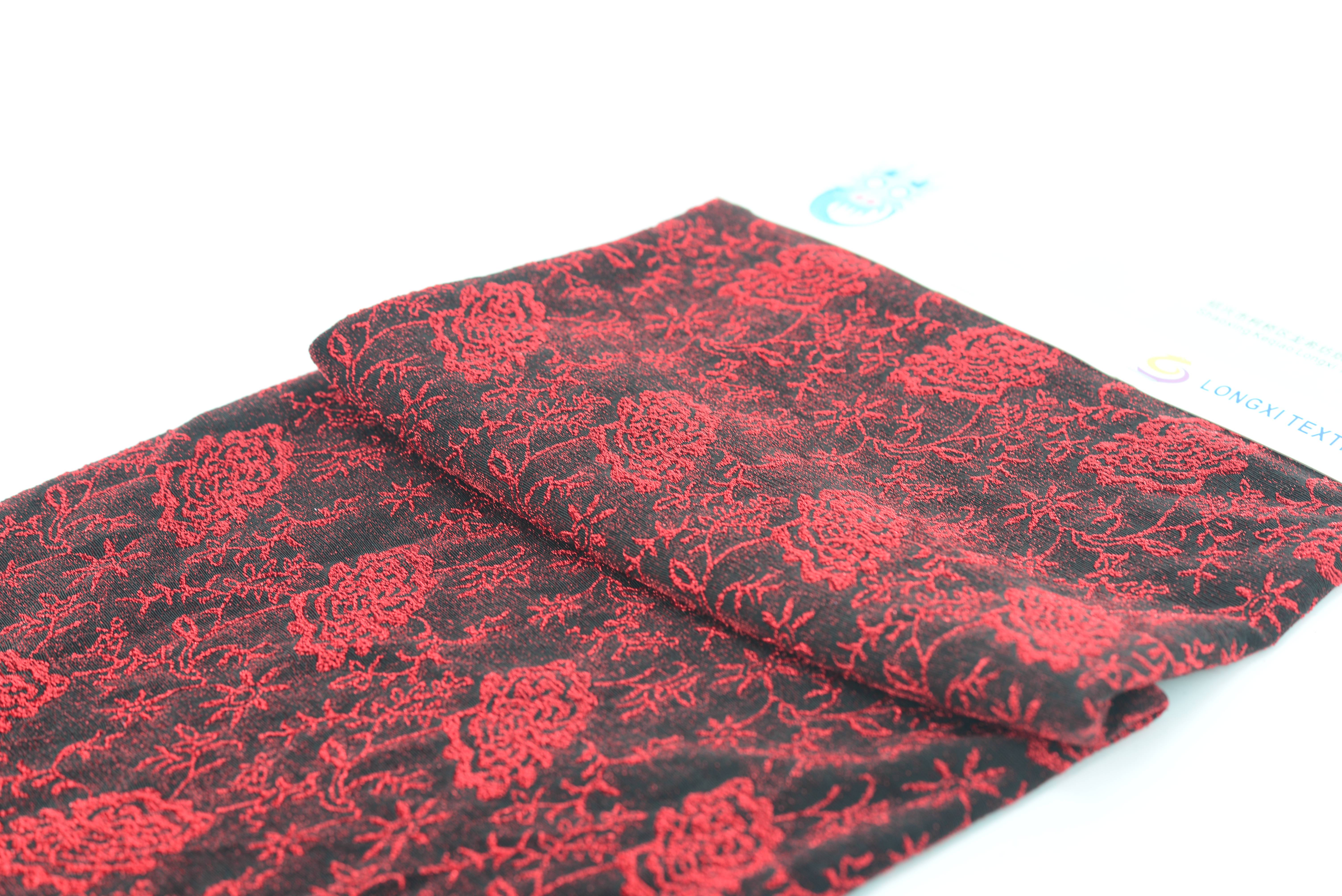 LX-P-16163 NYLON KNIT FLOWER JACQUARD