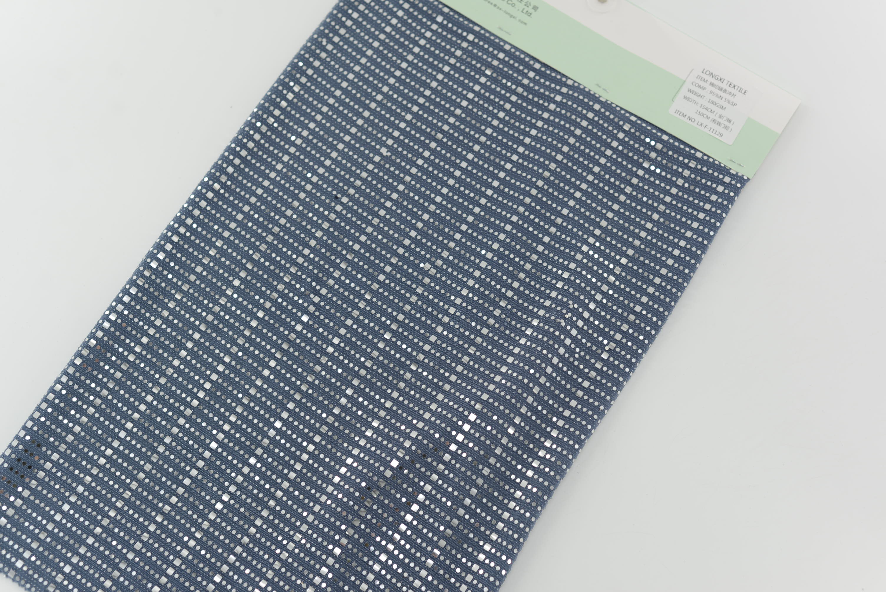 LX-F-11129 NYLON LUREX KNIT SHINE SEQUINS