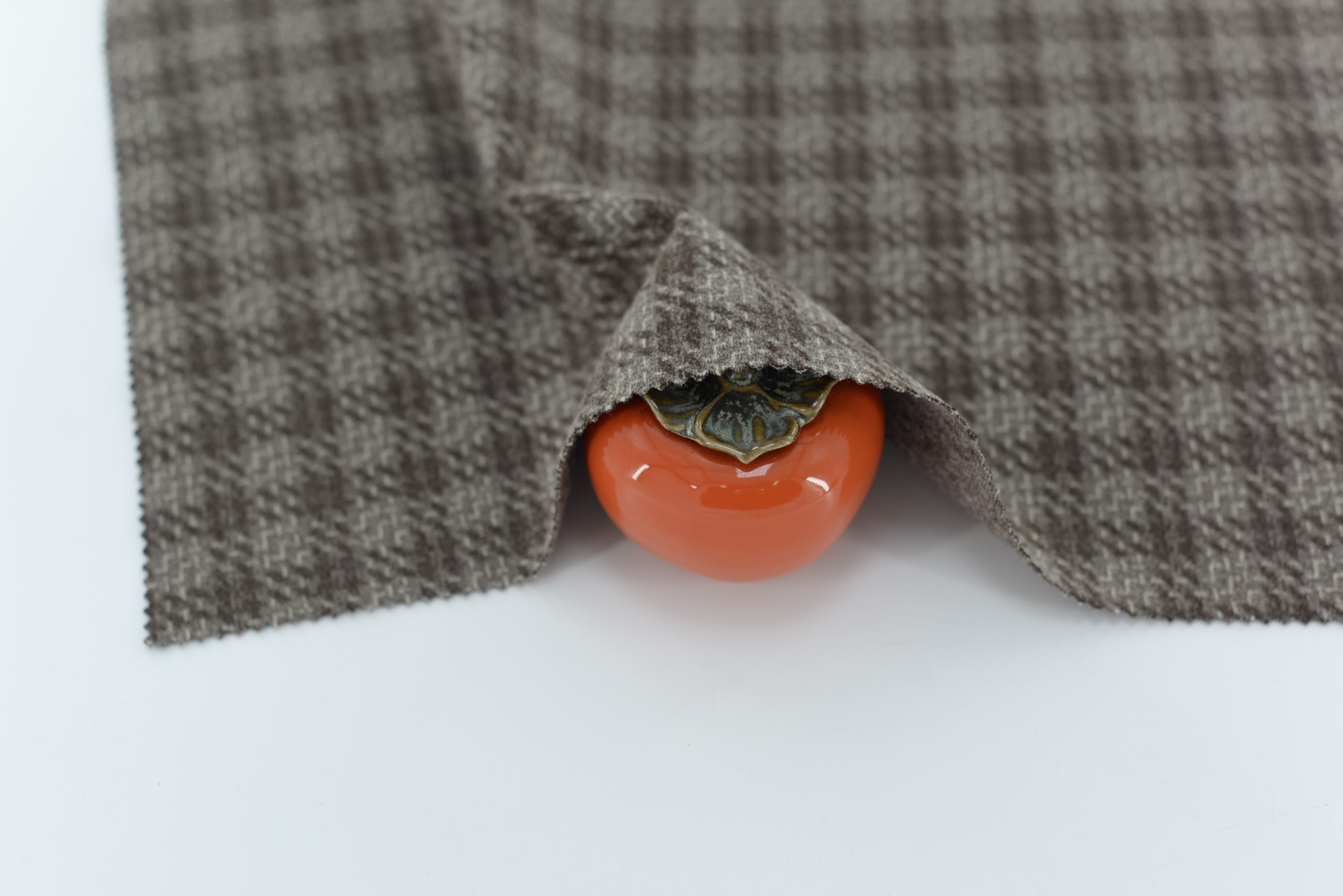 LX-P-18119 POLY CHECK JACQUARD KNIT BRUSH