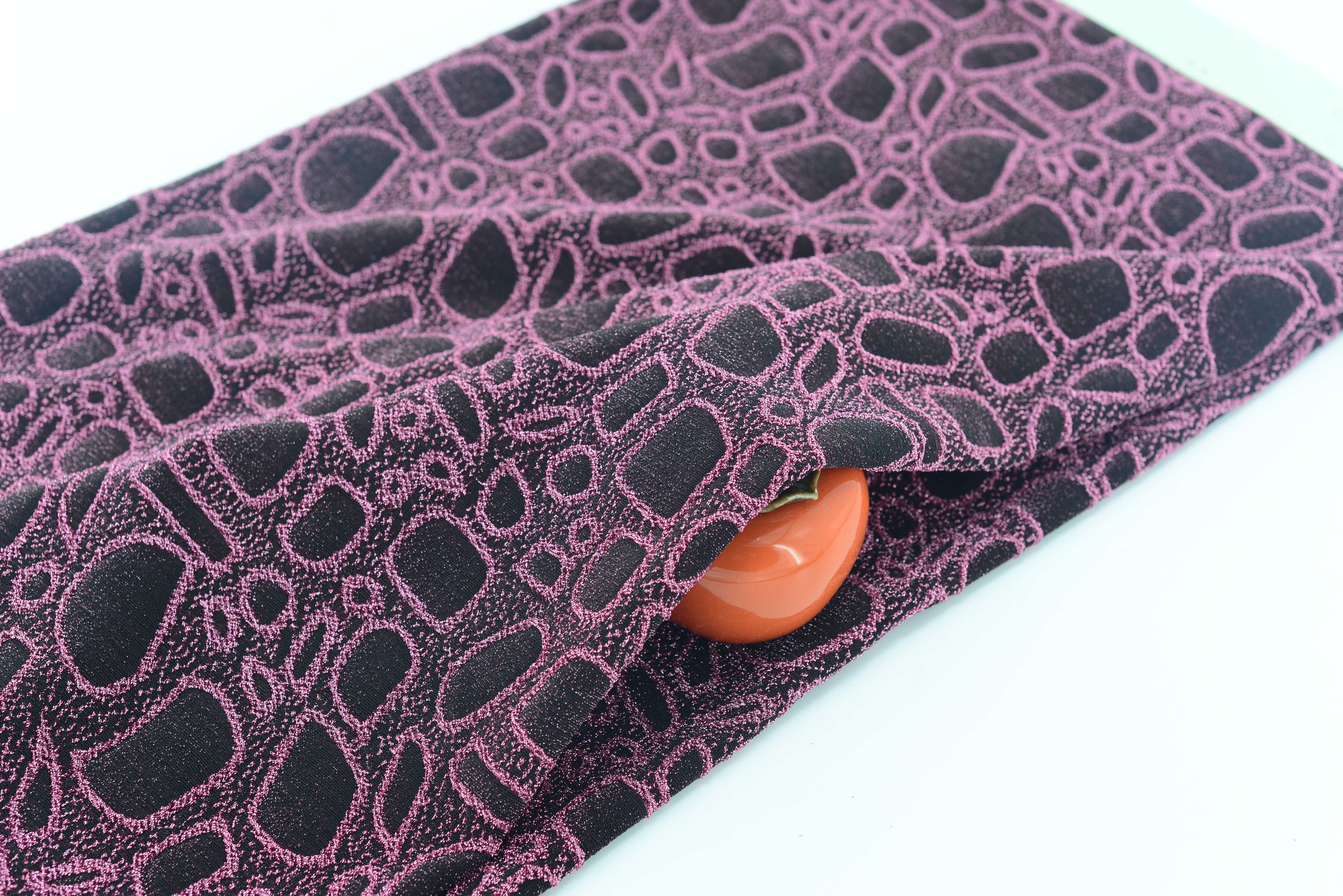 LX-P-16155 LUREX STONE KNIT JACQUARD