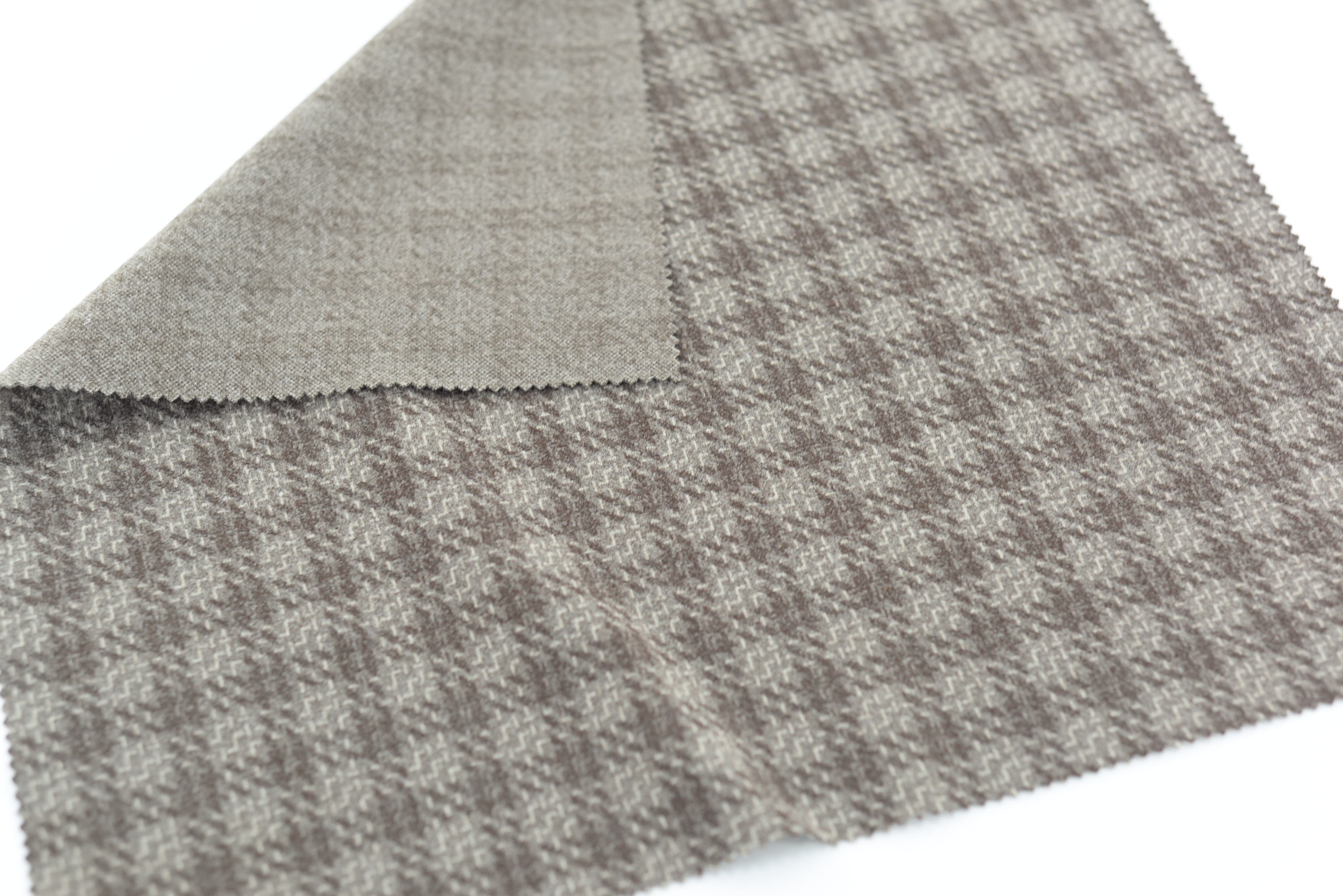 LX-P-18119 POLY CHECK JACQUARD KNIT BRUSH