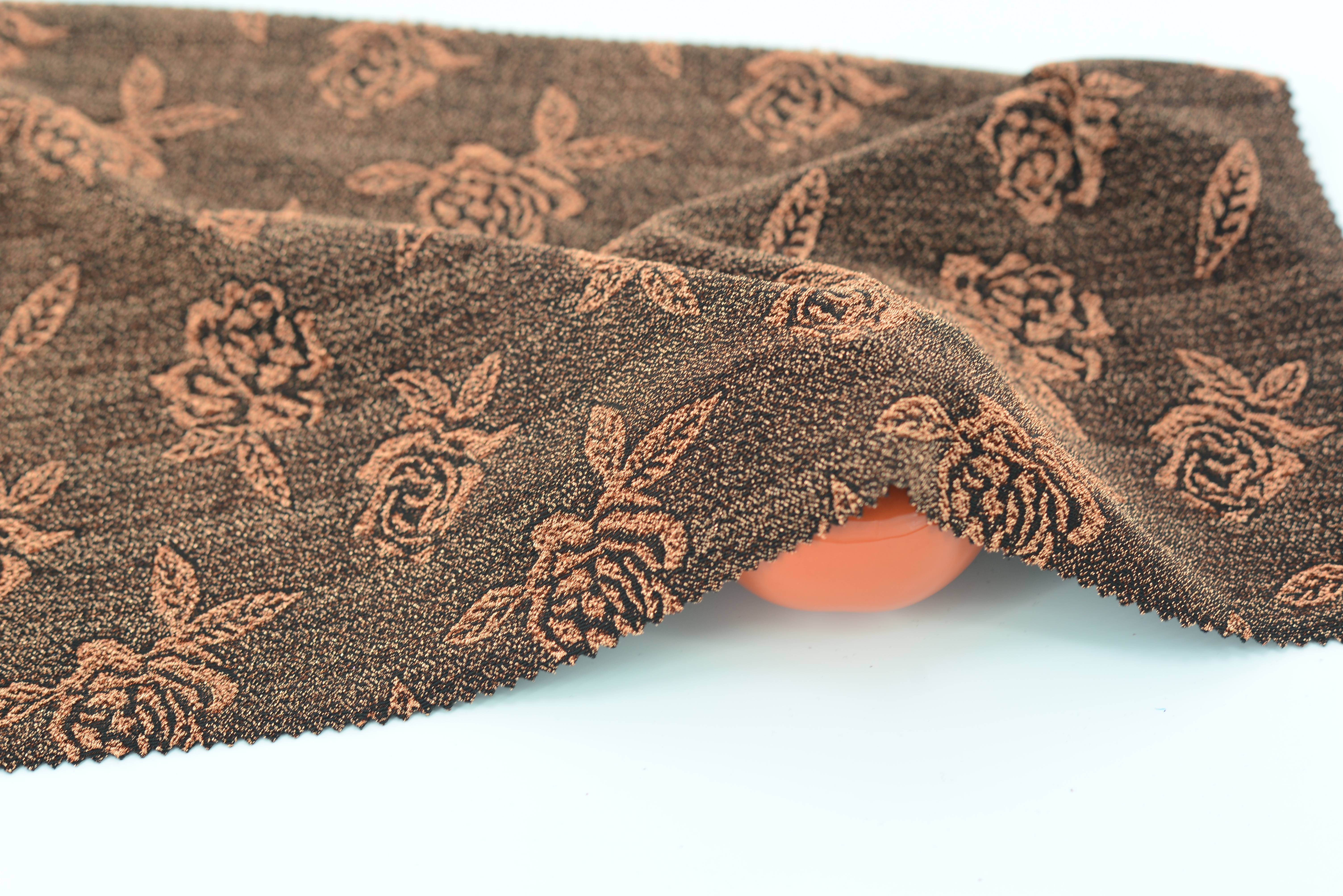 LX-P-16162 LUREX FLOWER KNIT JACQUARD