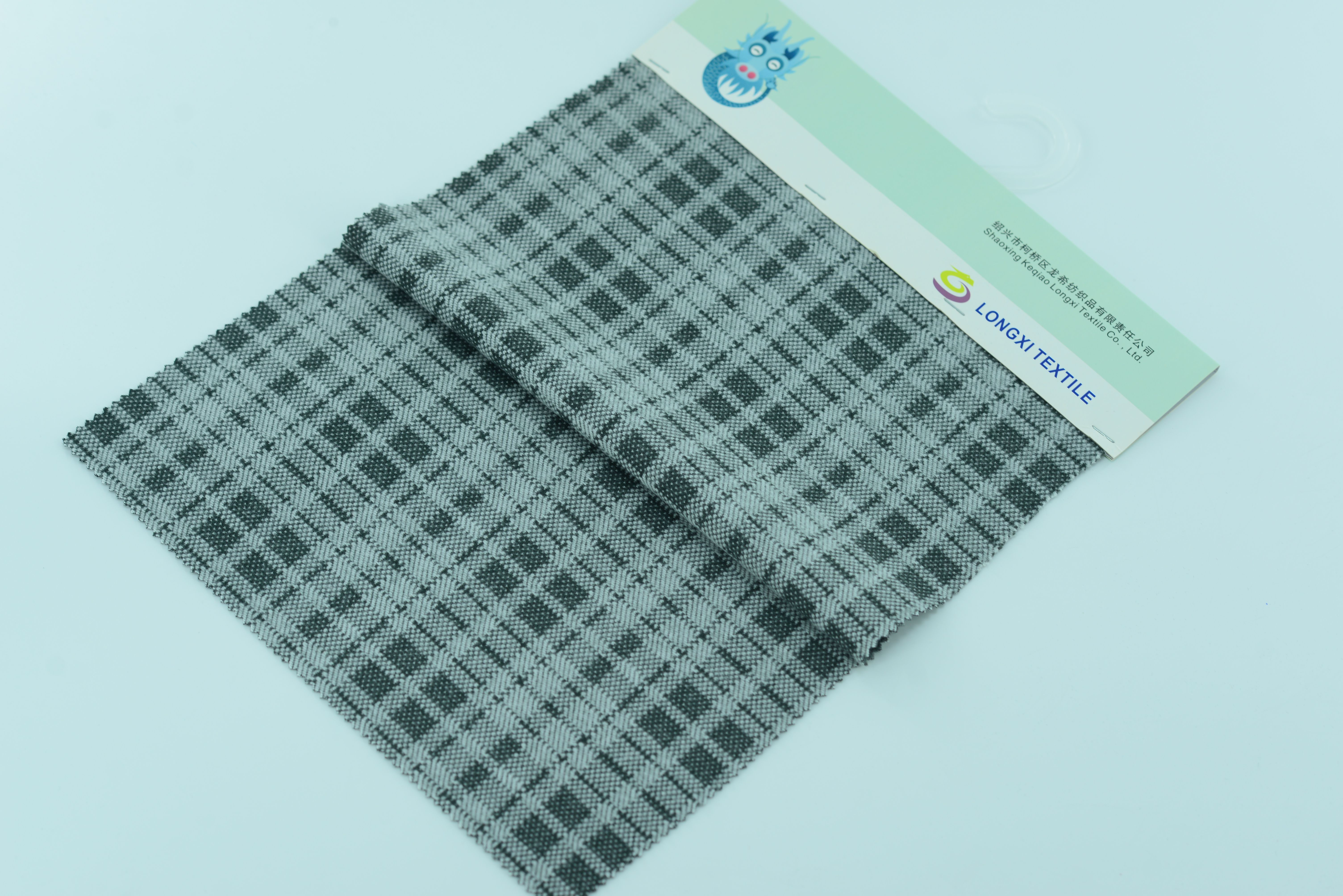 LX-P-18043 CHECK JACQUARD KNIT BRUSH