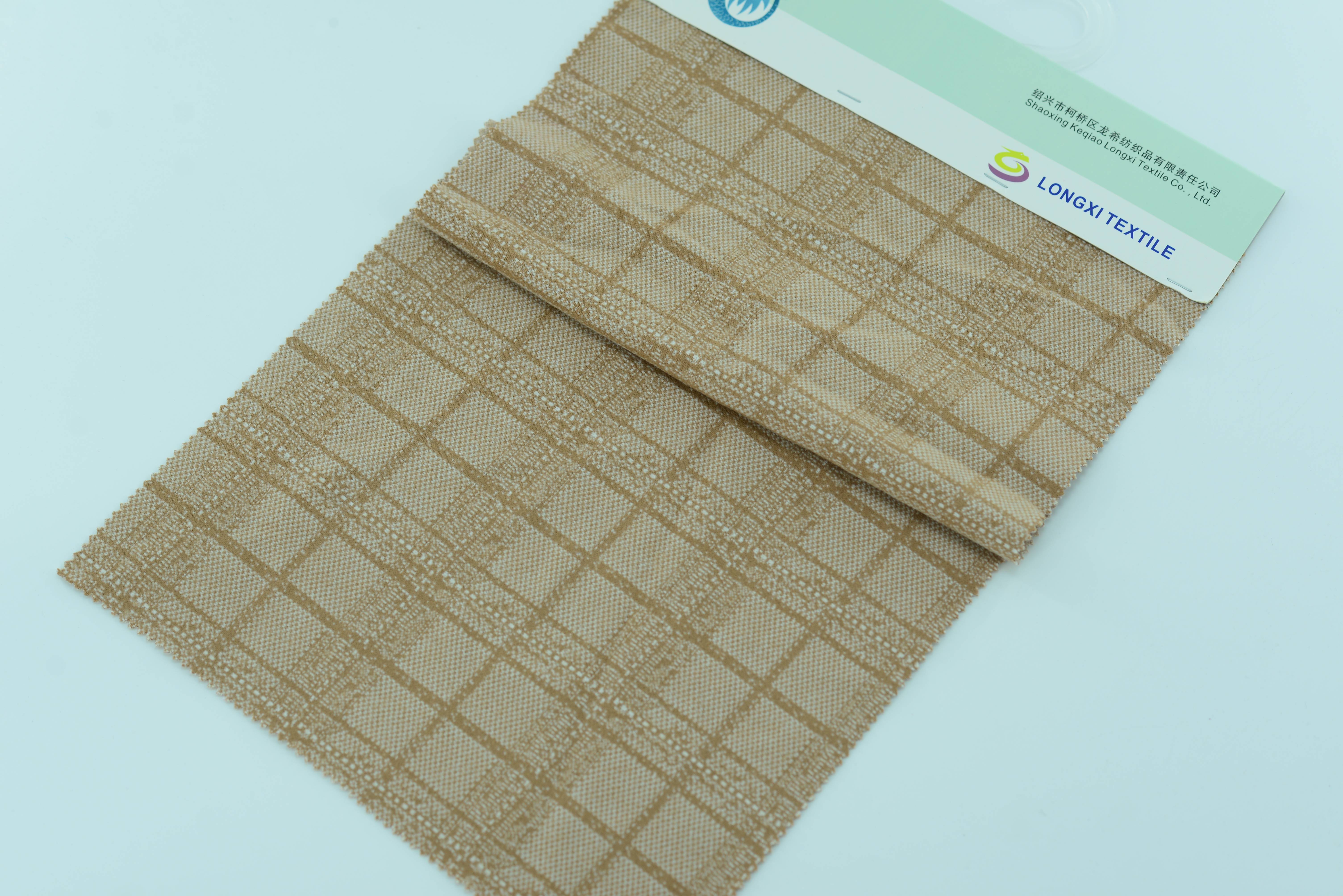 LX-P-18074 POLY CHECK JACQUARD KNIT BRUSH