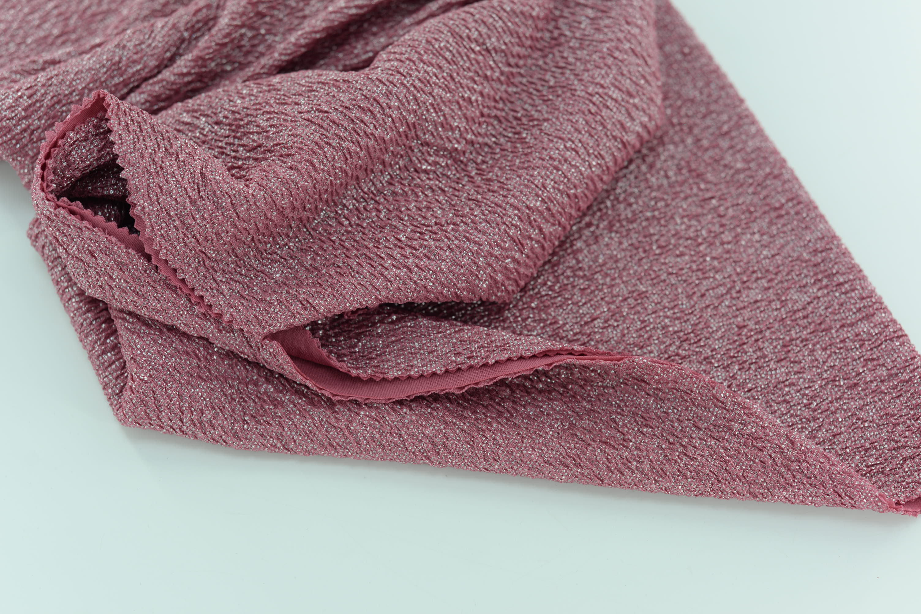 LX-F-11079 TRIIPE CREPE SMALL CHECK FOIL