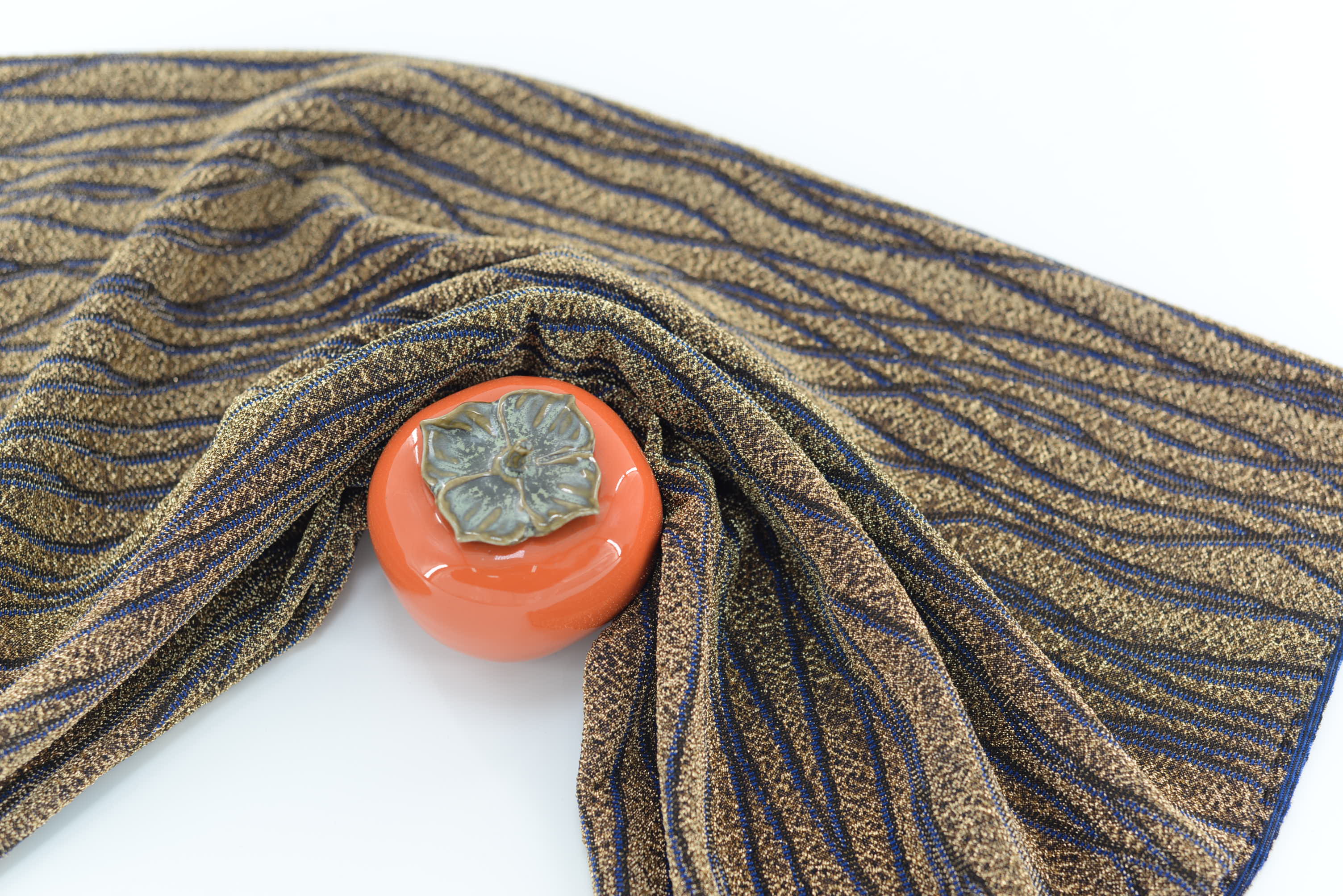 LX-P-16321 LUREX WAVE LINE YARN DYE  KNIT JACQUARD