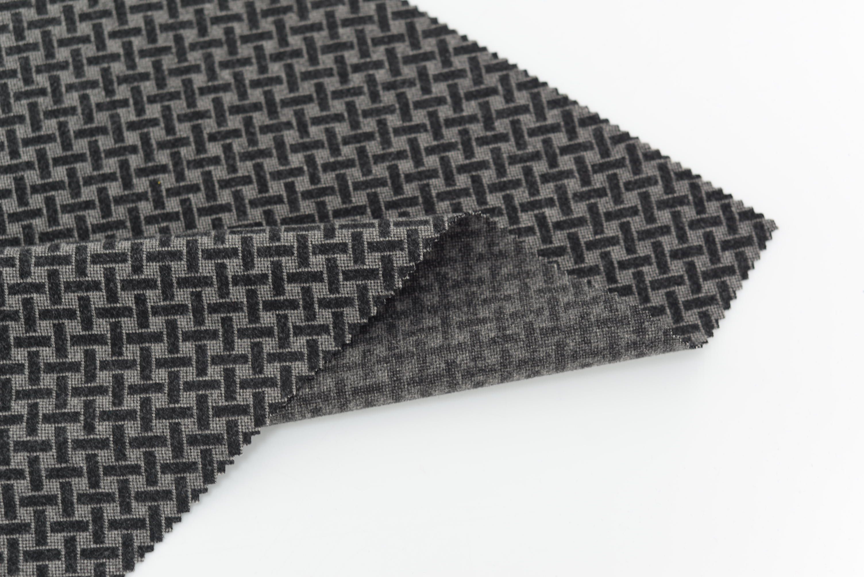 LX-P-18121 POLY CHECK JACQUARD KNIT BRUSH