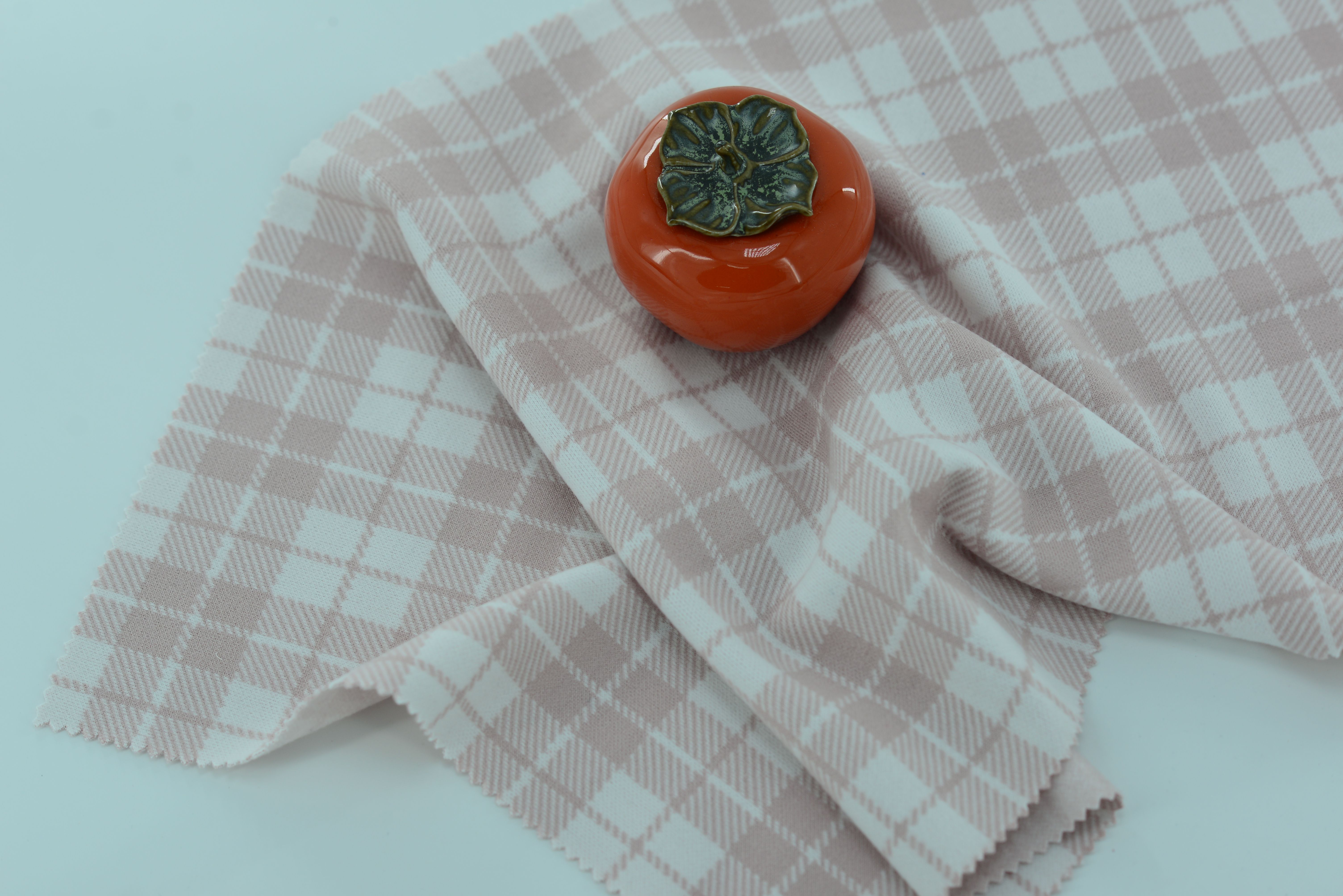 LX-P-18066 POLY BIG CHECK JACQUARD KNIT BRUSH