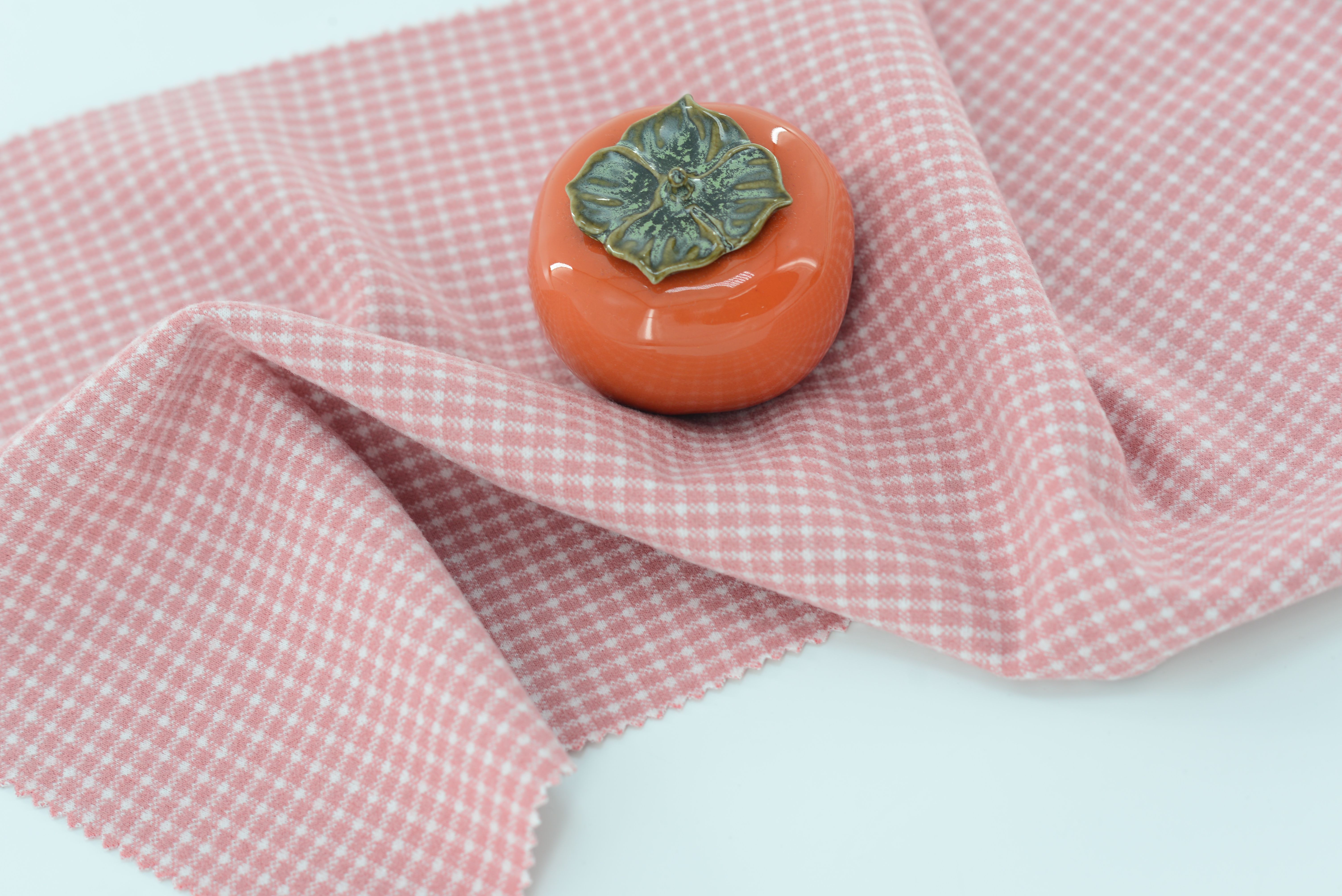 LX-P-18076 POLY CHECK JACQUARD KNIT BRUSH