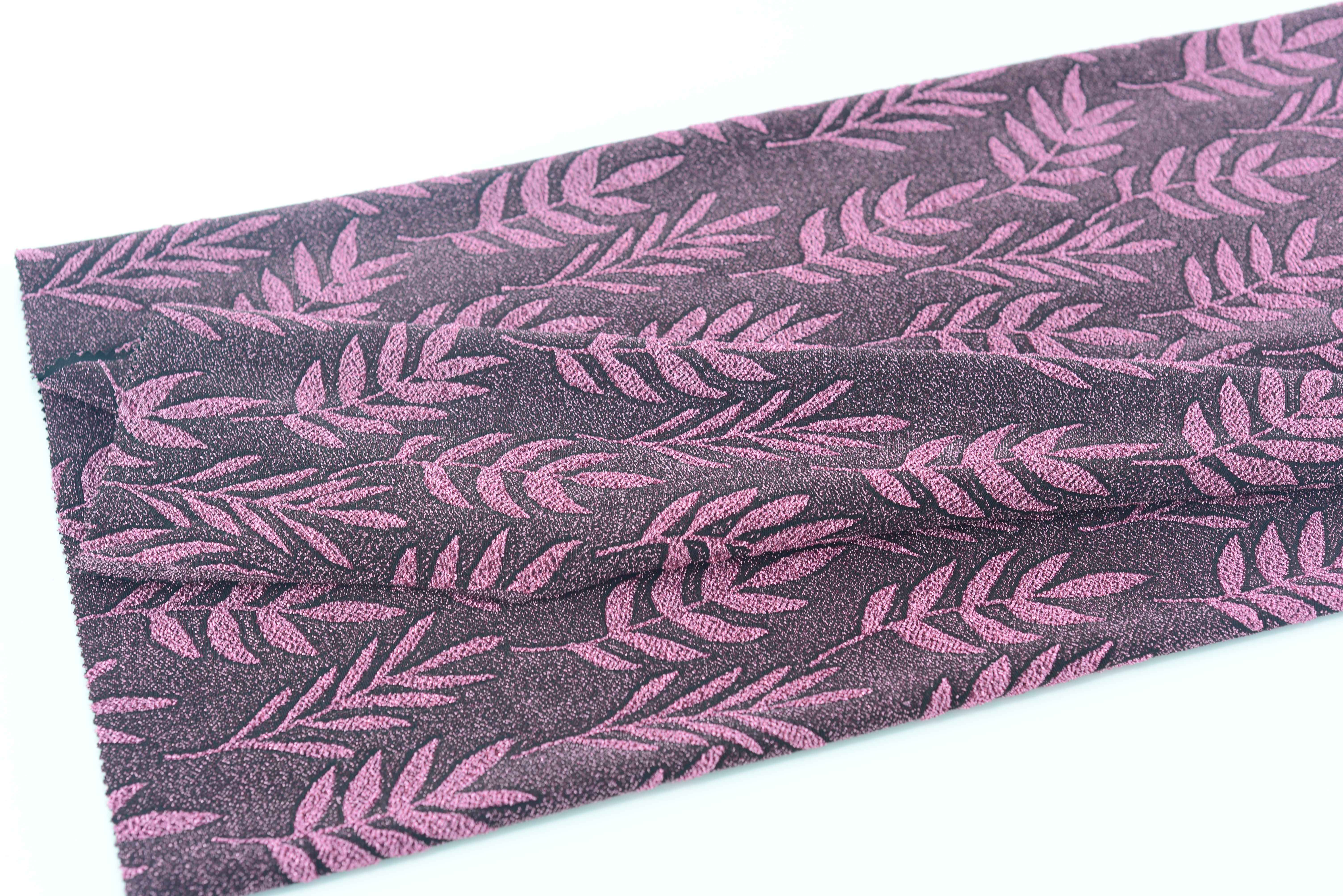 LX-P-16152 LUREX LEAF KNIT JACQUARD