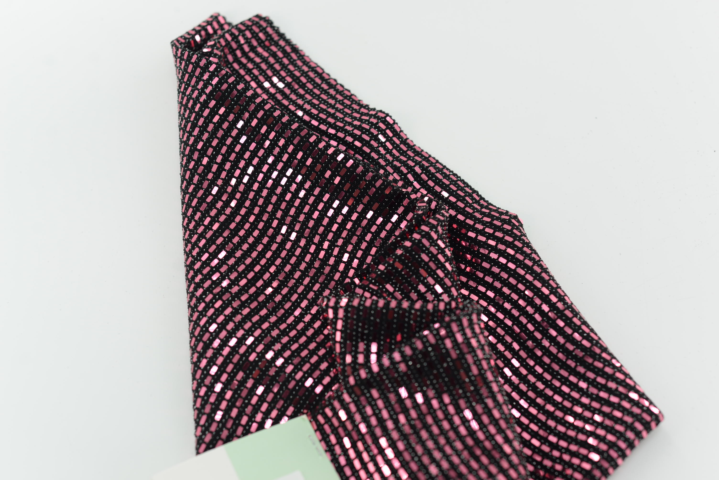 LX-F-11128 KNIT JACQUARD SMALL CHECK SEQUINS