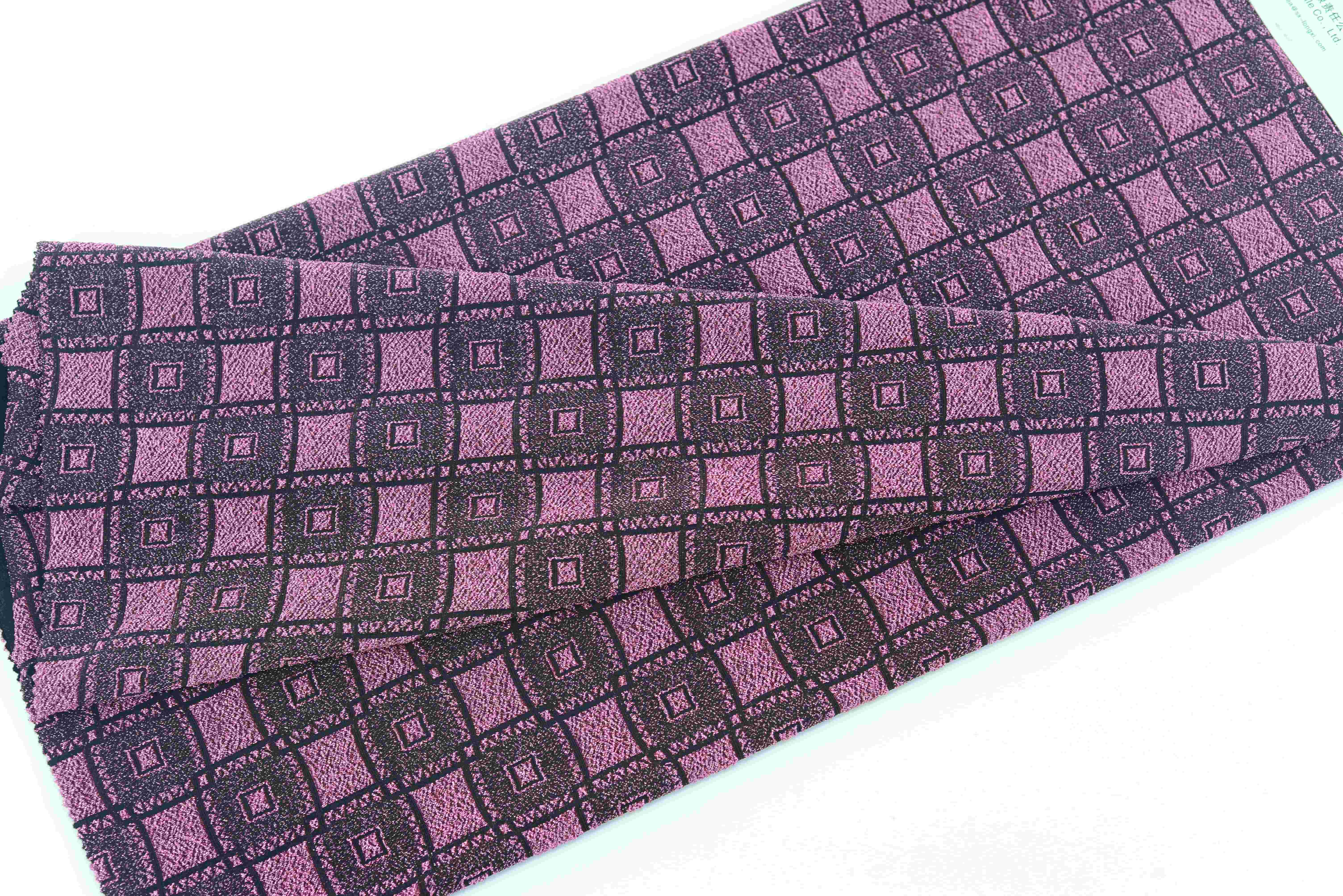 LX-P-16153 LUREX CHECK KNIT JACQUARD