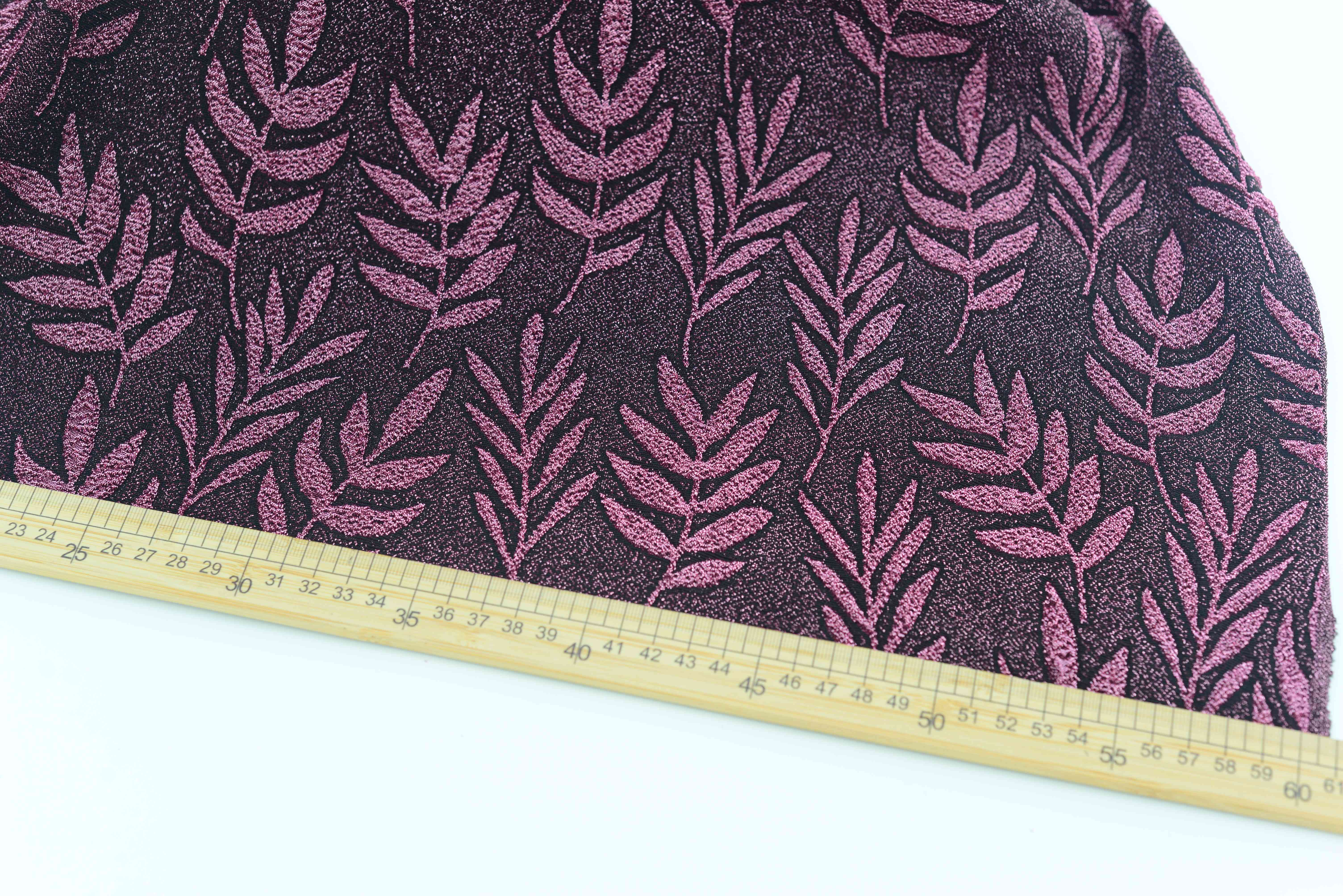 LX-P-16152 LUREX LEAF KNIT JACQUARD