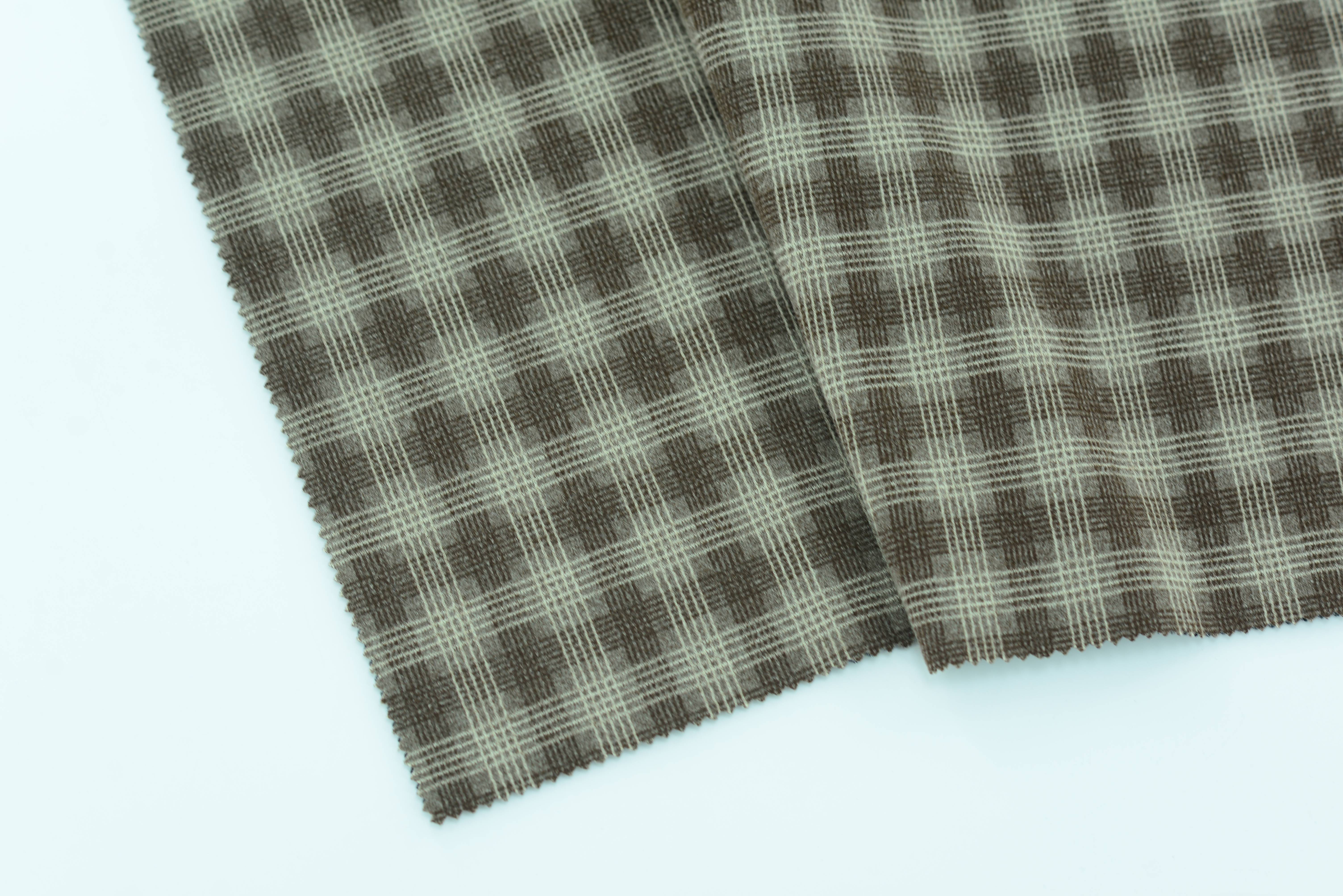 LX-P-18044 CHECK JACQUARD KNIT BRUSH