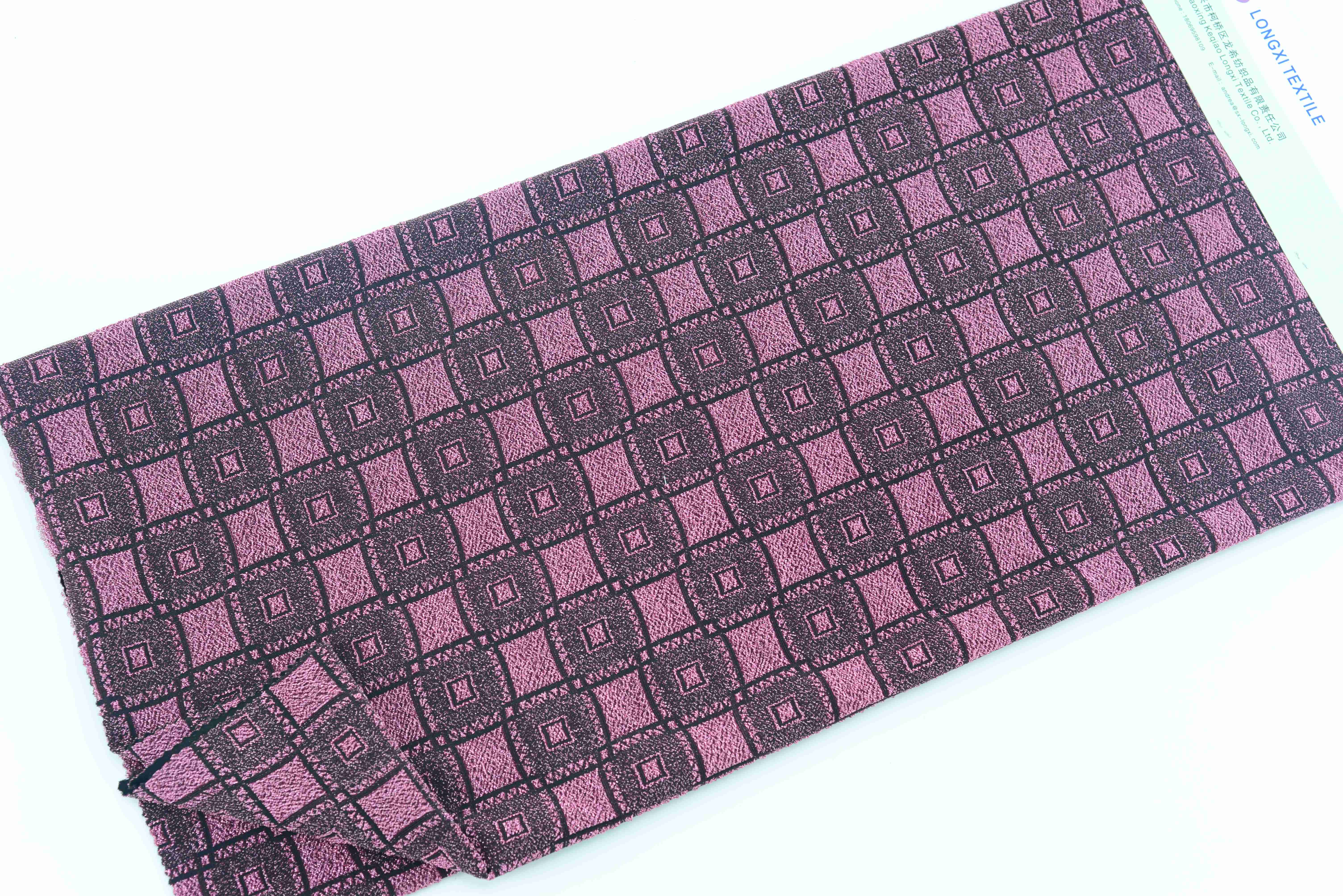 LX-P-16153 LUREX CHECK KNIT JACQUARD