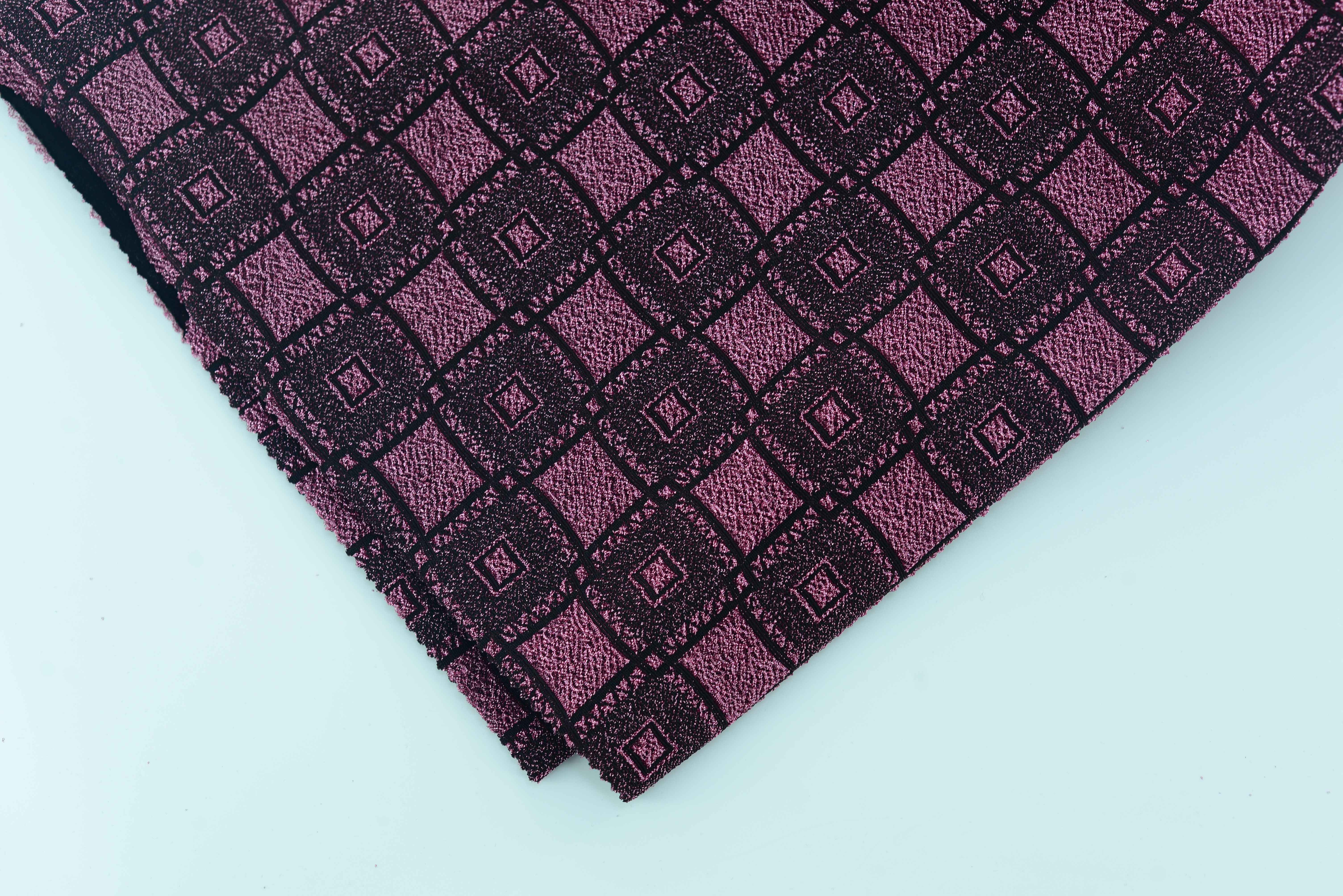 LX-P-16153 LUREX CHECK KNIT JACQUARD