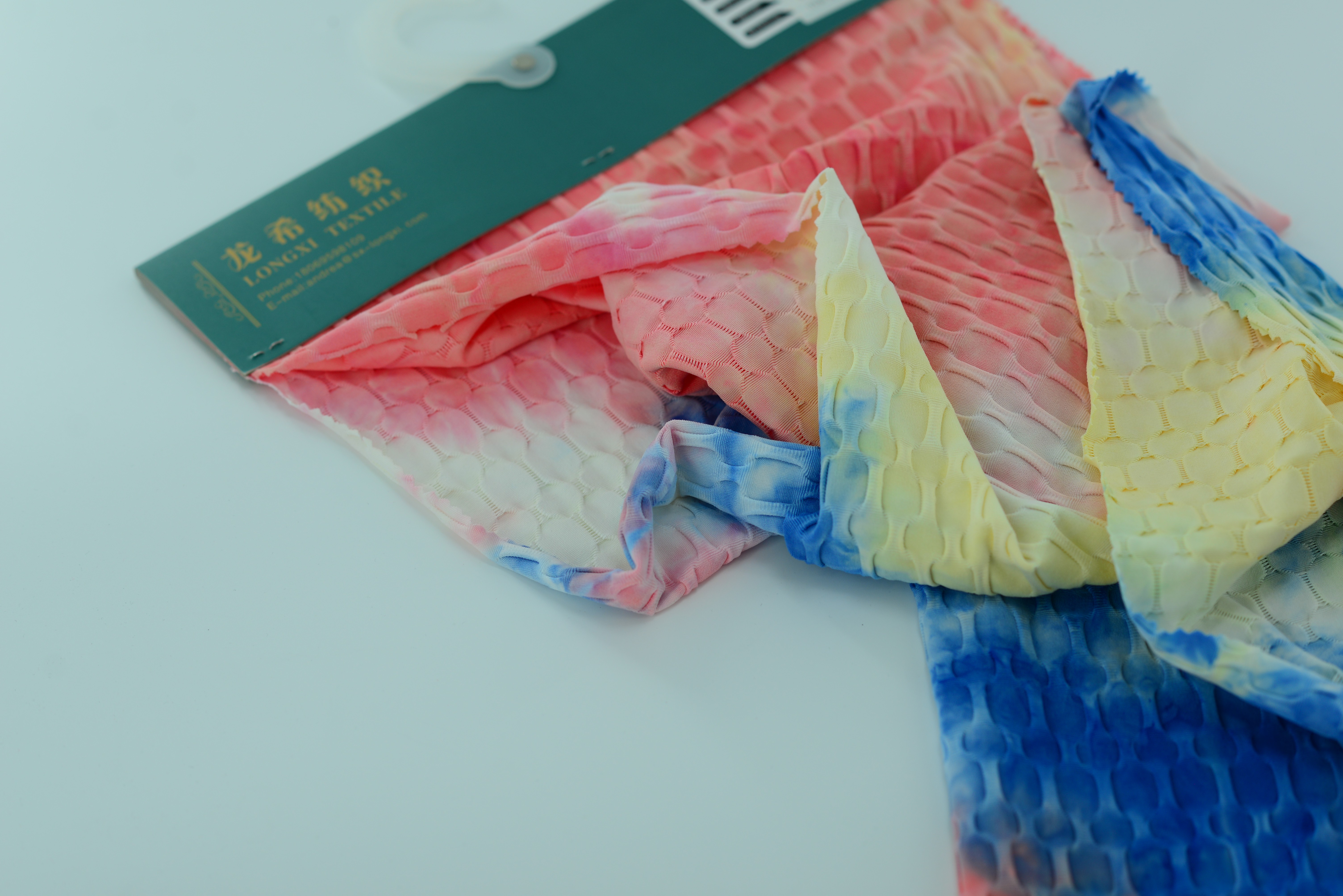 LX-P-16043 DTY SINGLE KNIT JACQUARD TIE DYE