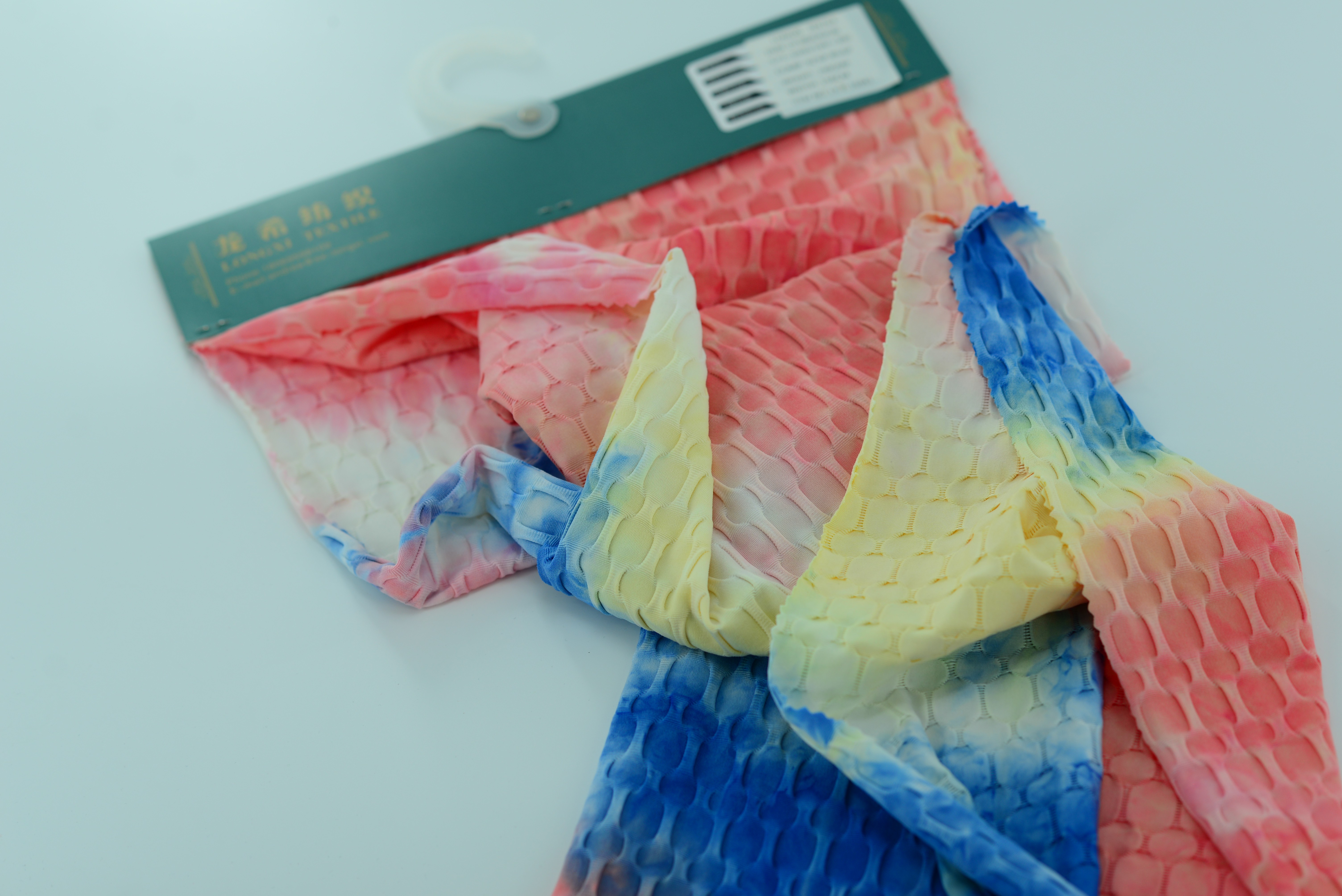 LX-P-16043 DTY SINGLE KNIT JACQUARD TIE DYE