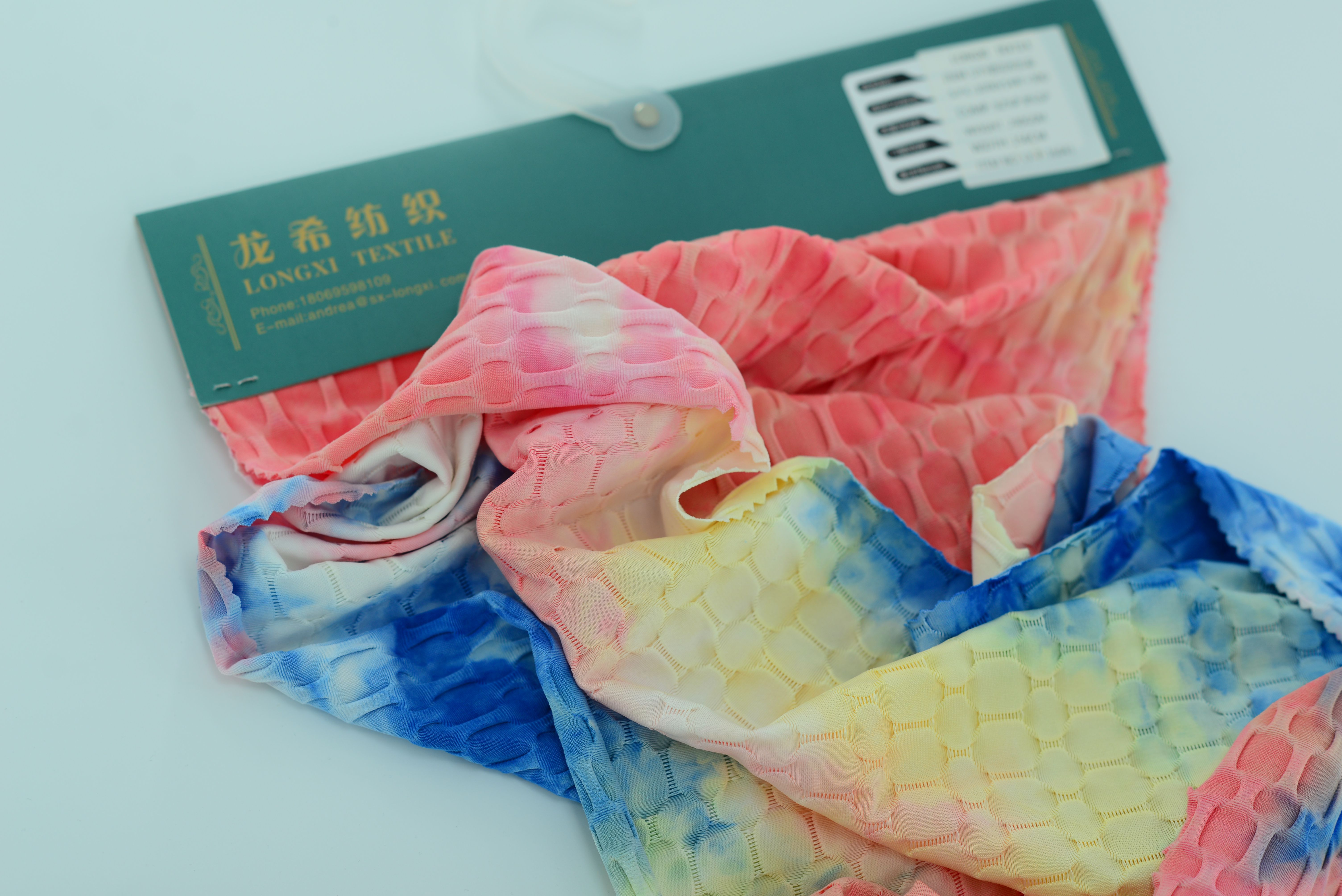 LX-P-16043 DTY SINGLE KNIT JACQUARD TIE DYE