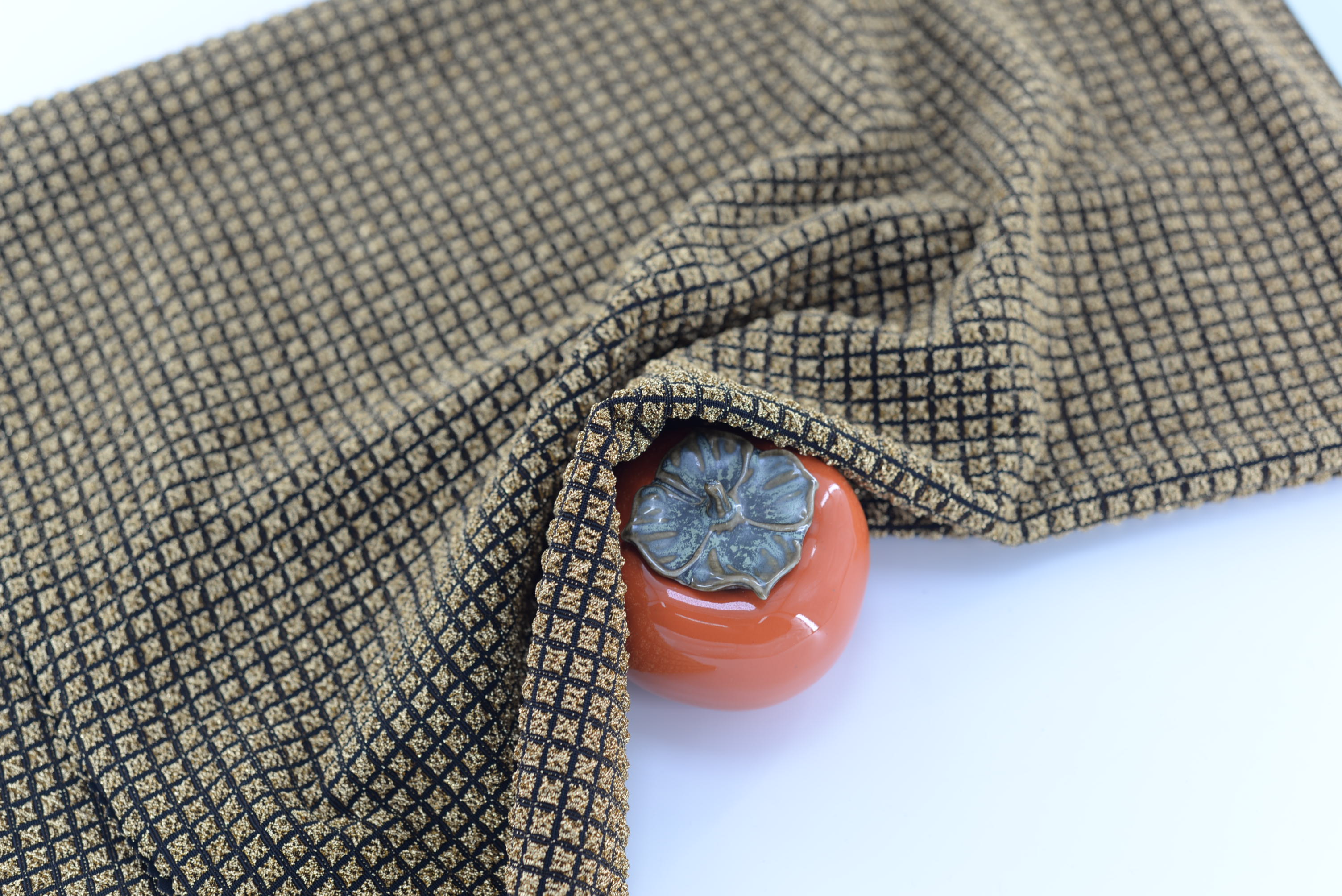 LX-P-16281 LUREX CHECK KNIT JACQUARD