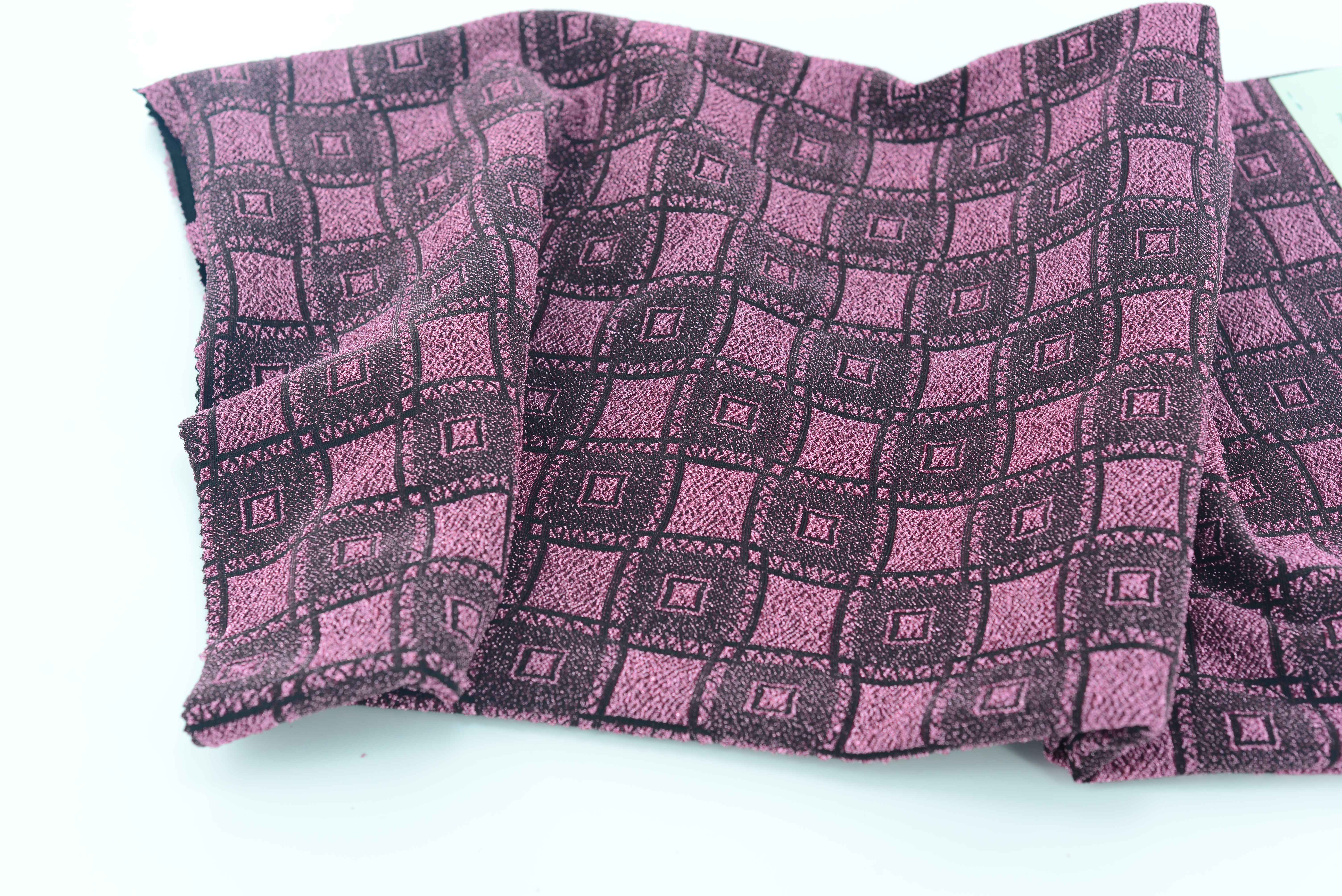 LX-P-16153 LUREX CHECK KNIT JACQUARD