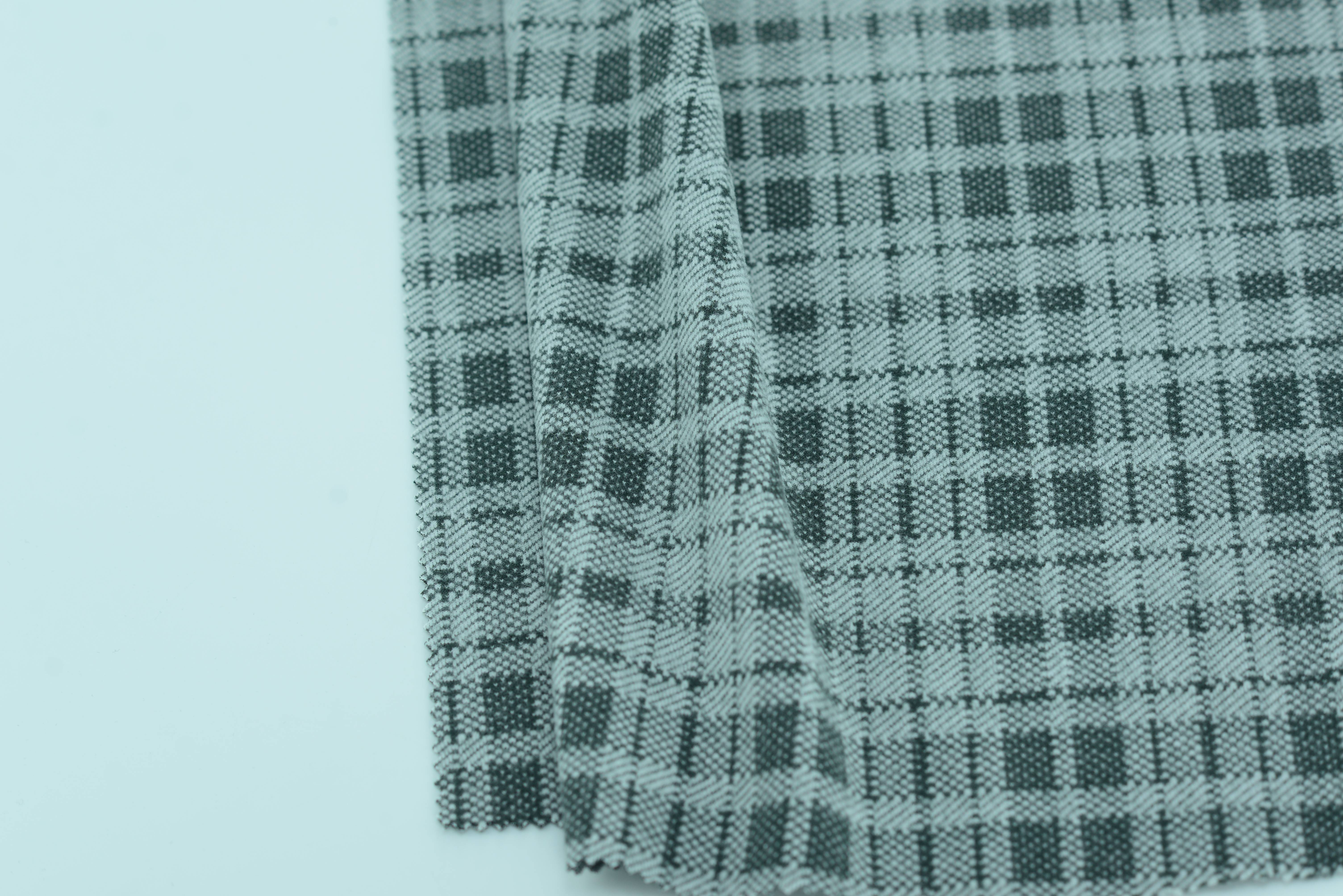 LX-P-18043 CHECK JACQUARD KNIT BRUSH