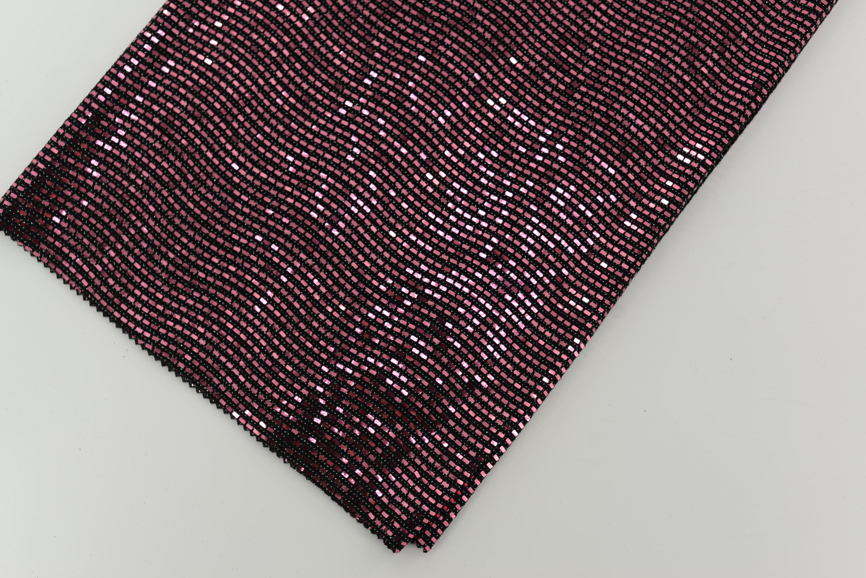 LX-F-11128 KNIT JACQUARD SMALL CHECK SEQUINS