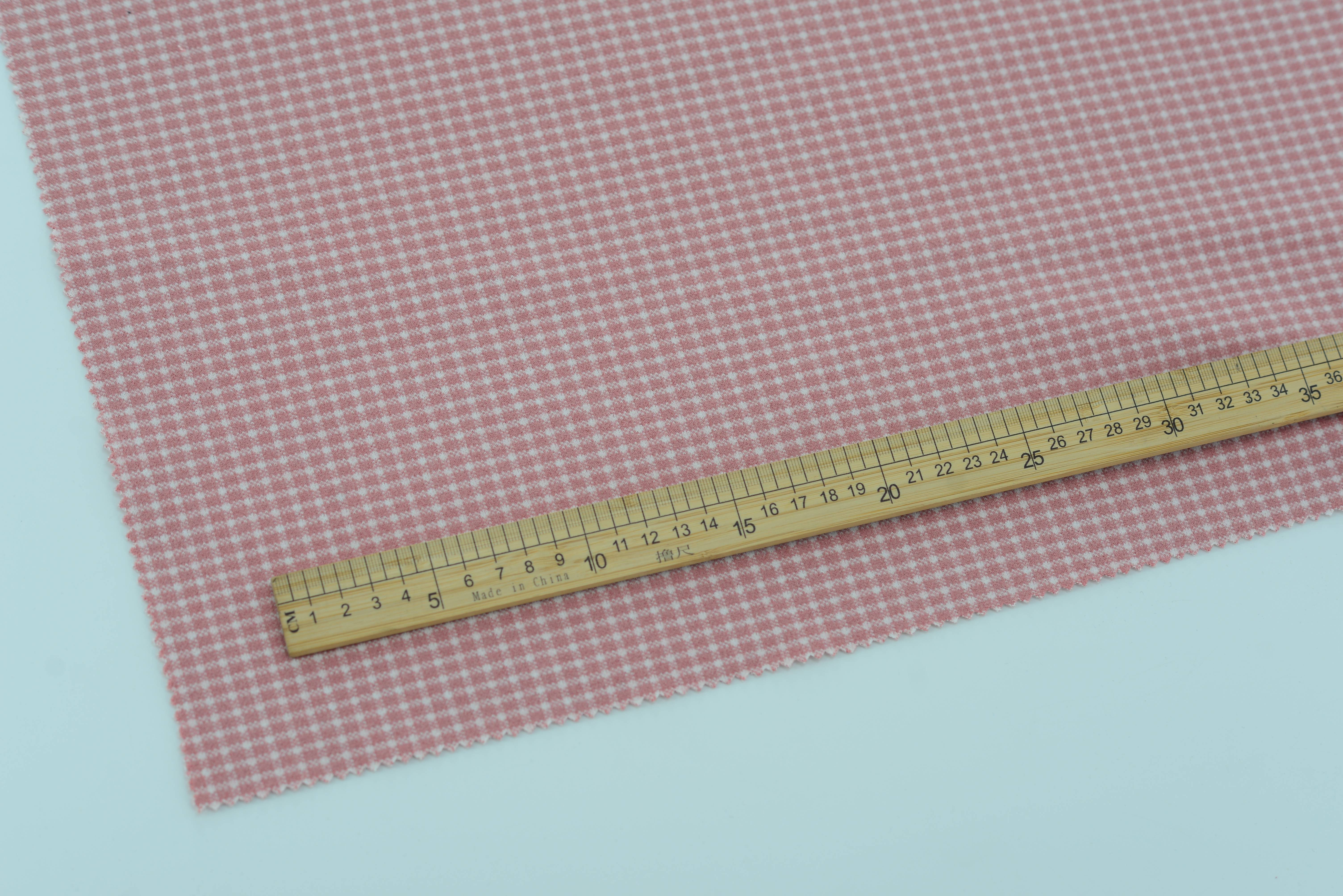 LX-P-18076 POLY CHECK JACQUARD KNIT BRUSH