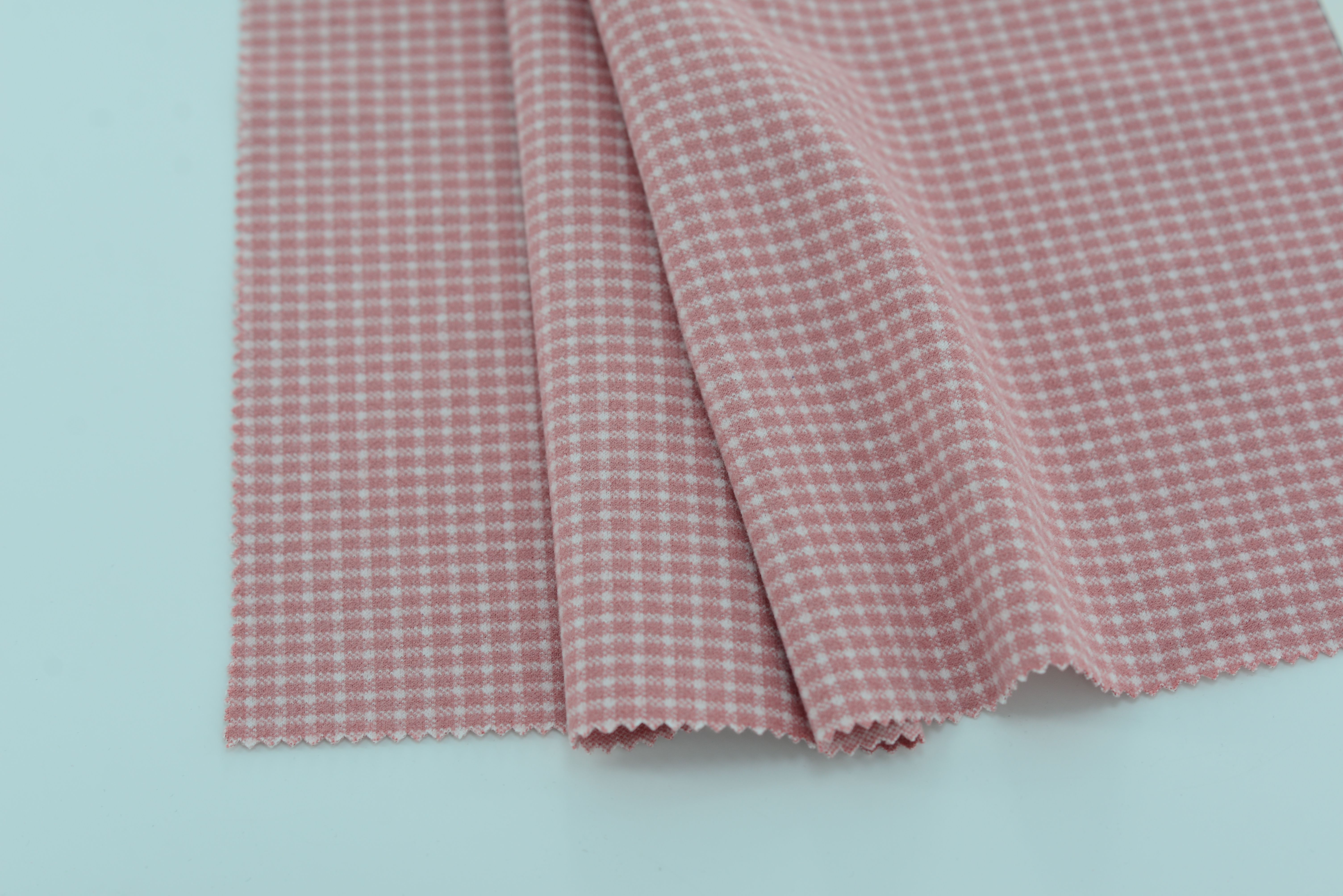 LX-P-18076 POLY CHECK JACQUARD KNIT BRUSH