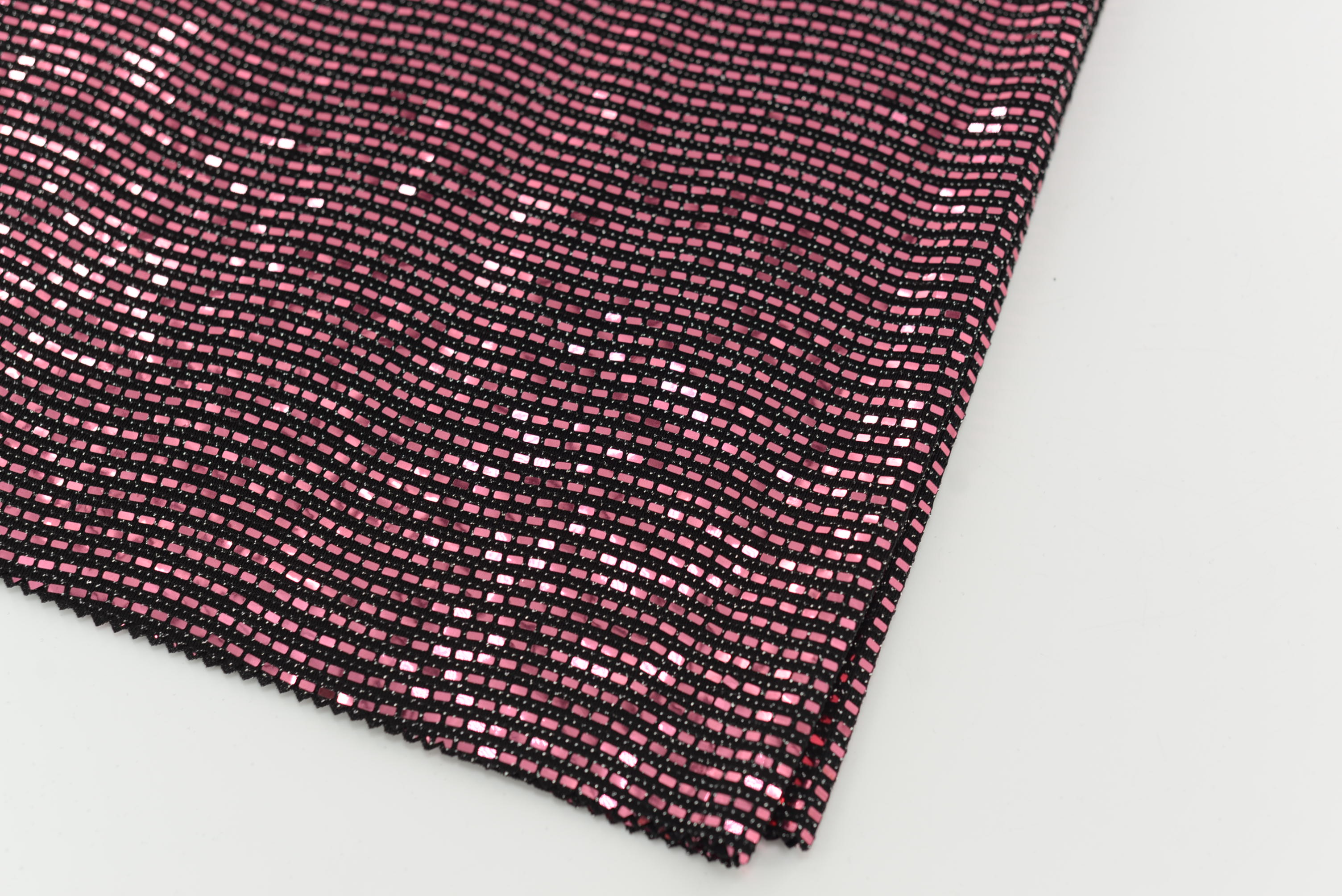 LX-F-11128 KNIT JACQUARD SMALL CHECK SEQUINS